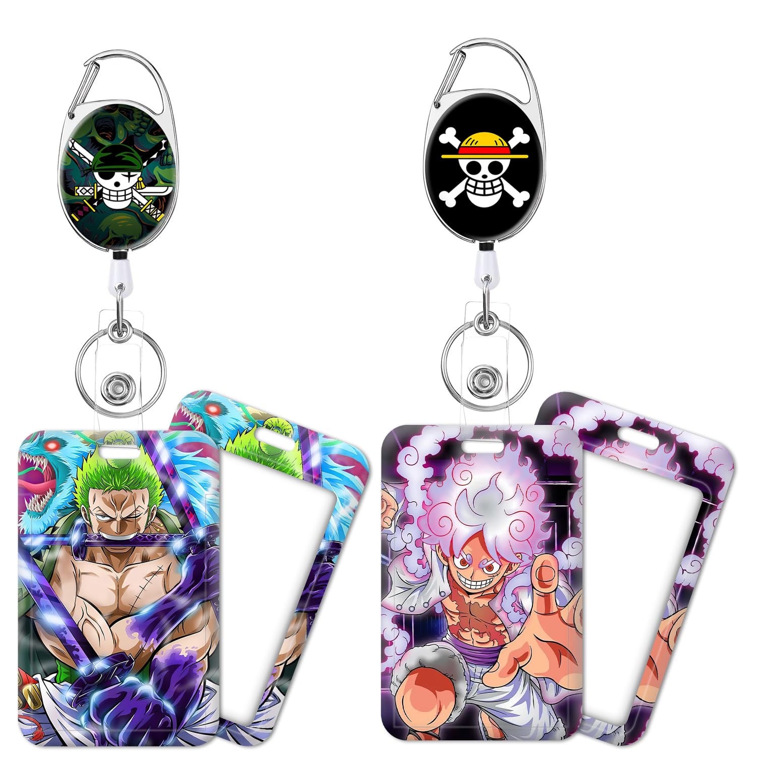 Retrátil Badge Reels Pounchi Fight Anime (pacote Com 2) Com Suporte