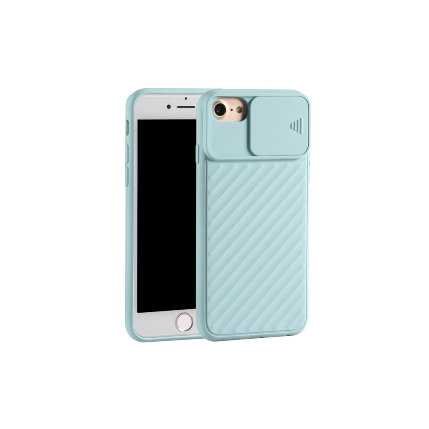 Case + Protetor De Câmera Para Iphone Se 2020 Azul Claro