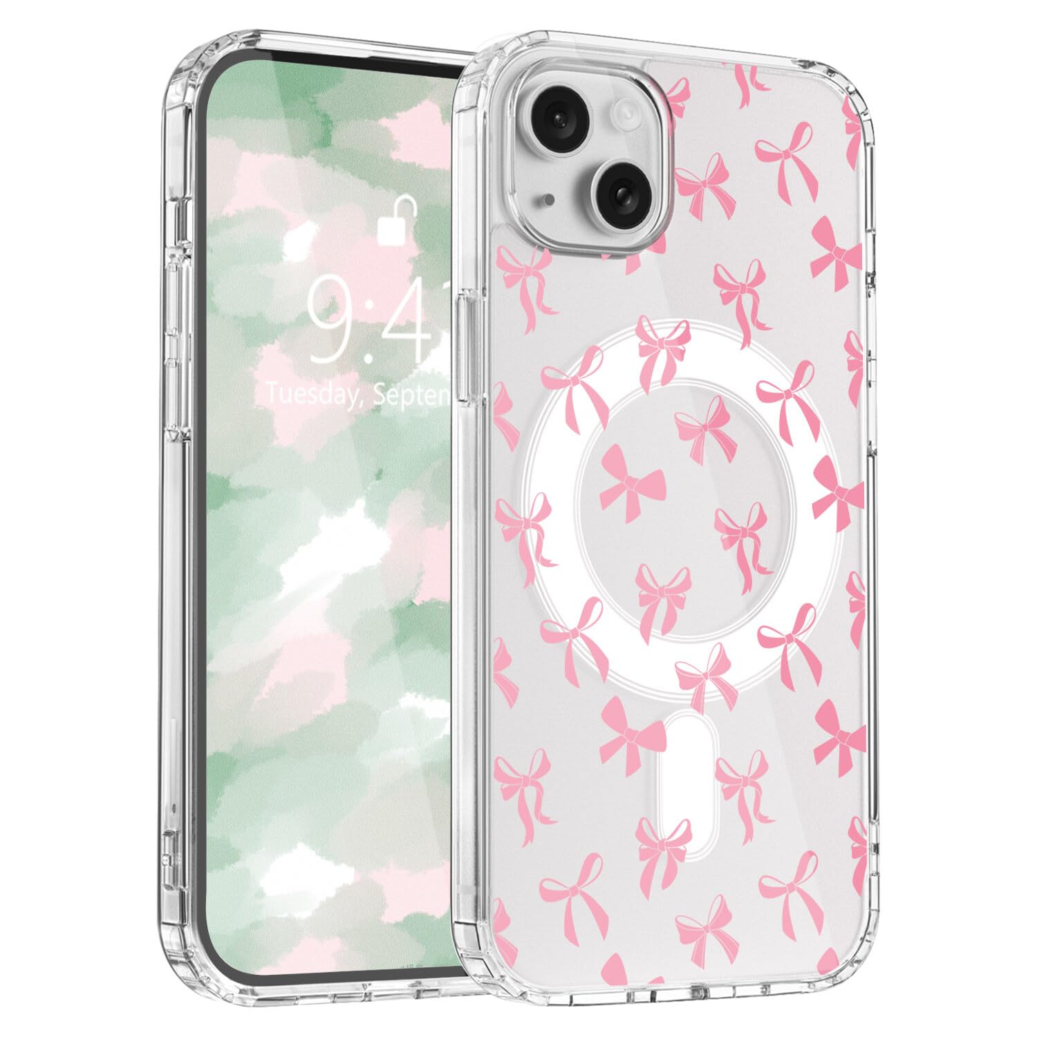 Capa De Telefone Luminousguard Para Iphone 15 Plus Com Magsafe Pink