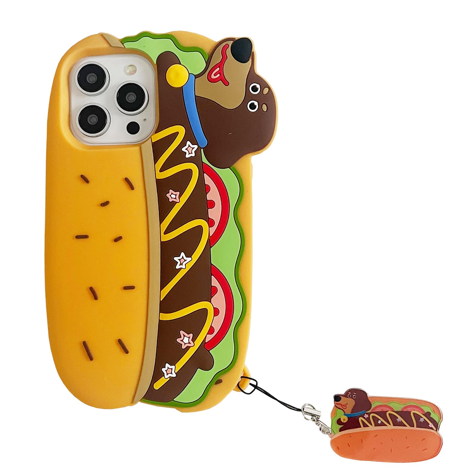 Capa De Celular Yakvook Kawaii Cartoon Hamburger Para Iphone 15