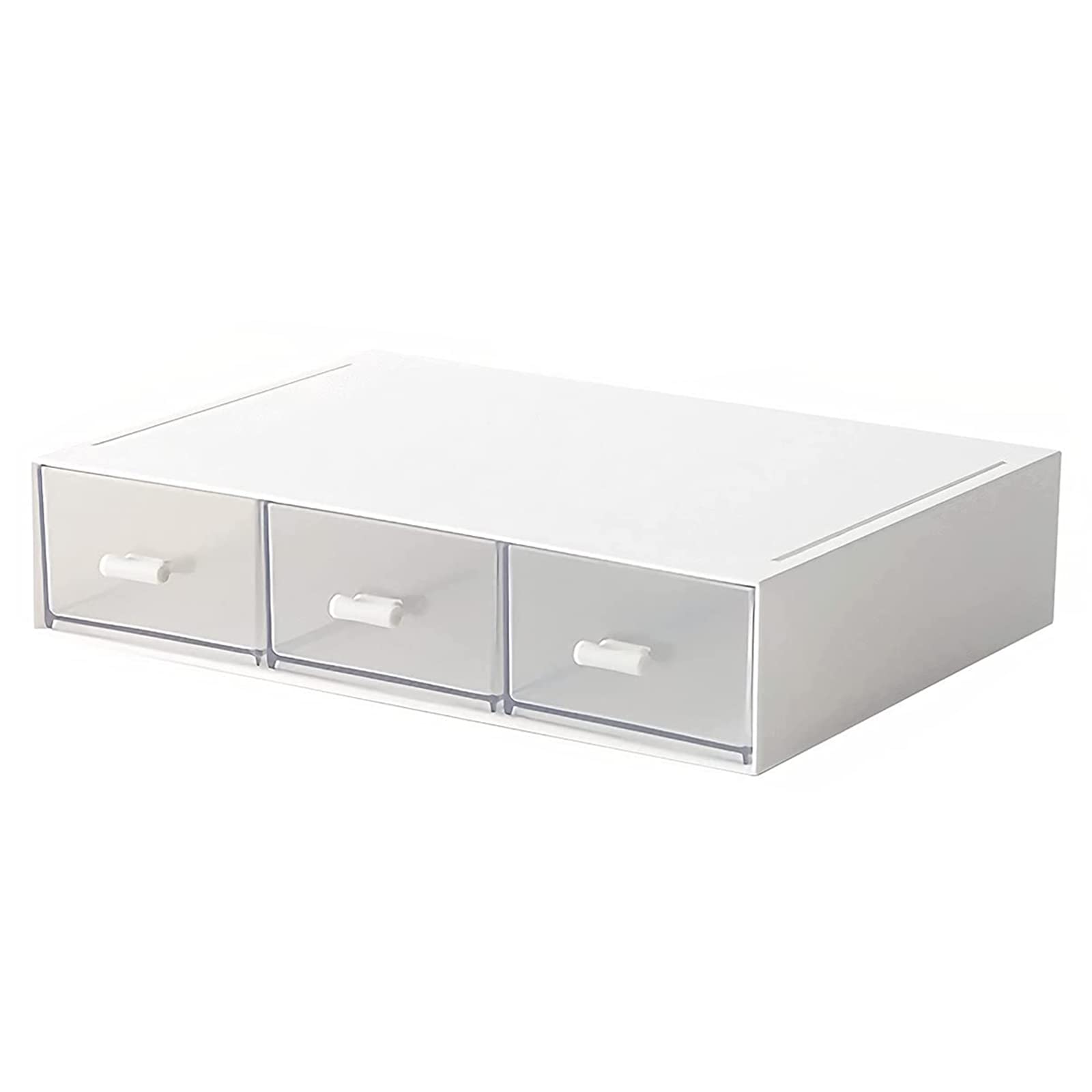 Organizador De Mesa Kulusion Stackable Storage 3 Gavetas Branco