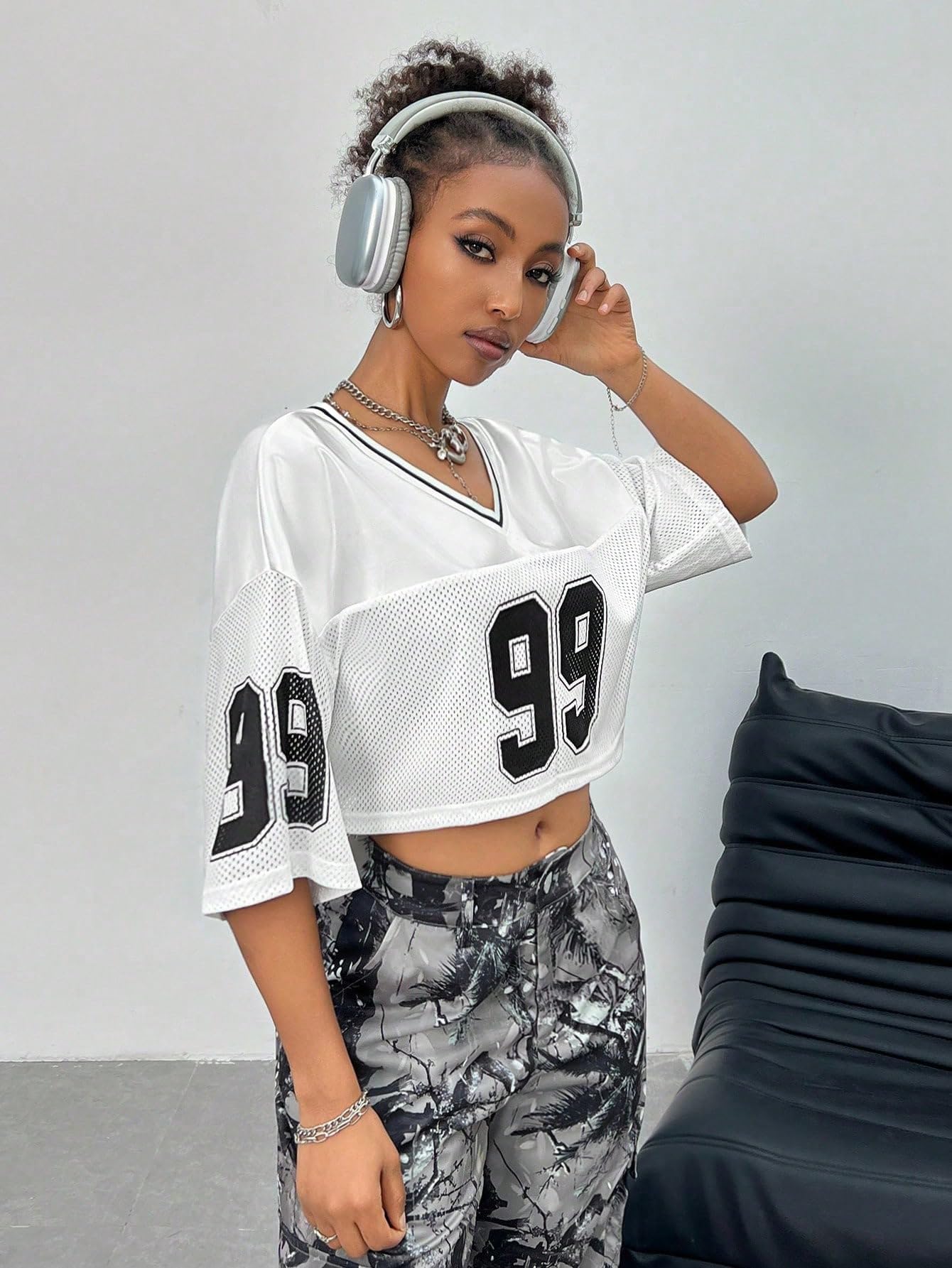 Camisas Crop Top Soly Hux Jersey Para Mulheres Y2k Streetwear