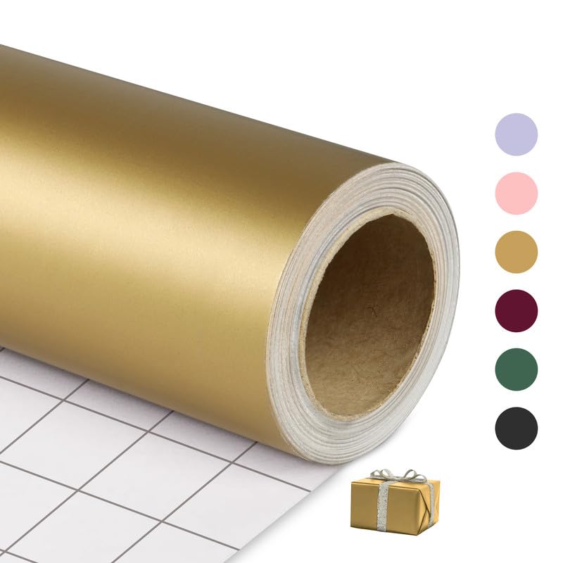 Papel De Embrulho Zapdesk Christmas Gold 43cm X 10m
