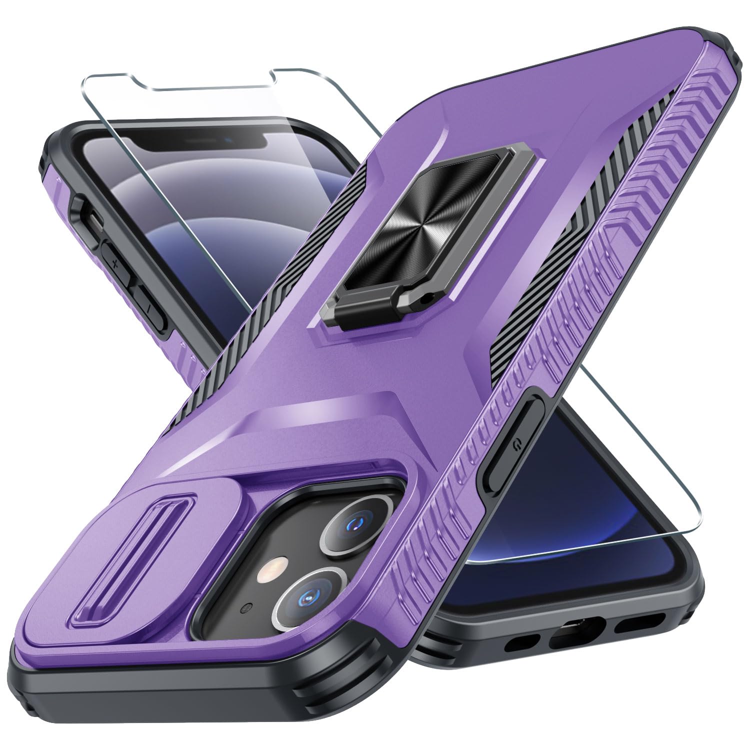 Capa De Telefone Casejeen Para Iphone 12/12 Pro Com Protetor De Tela