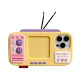 Capa De Telefone Qokcoahn Para Iphone 15 Pro 3d Kawaii Retro Tv