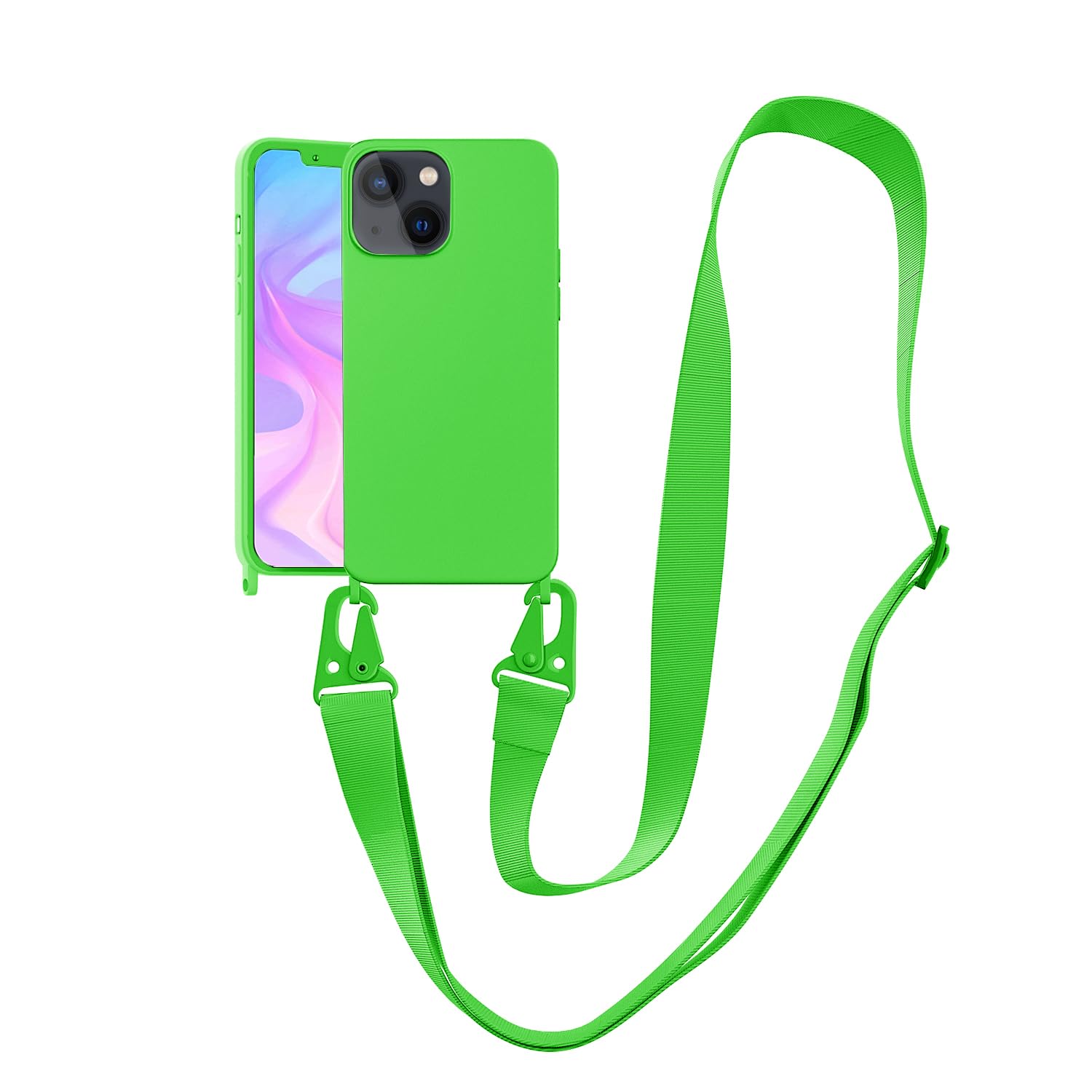 Capa De Telefone Voodirop Compatível Com Iphone 16 Pro Max Verde Neon
