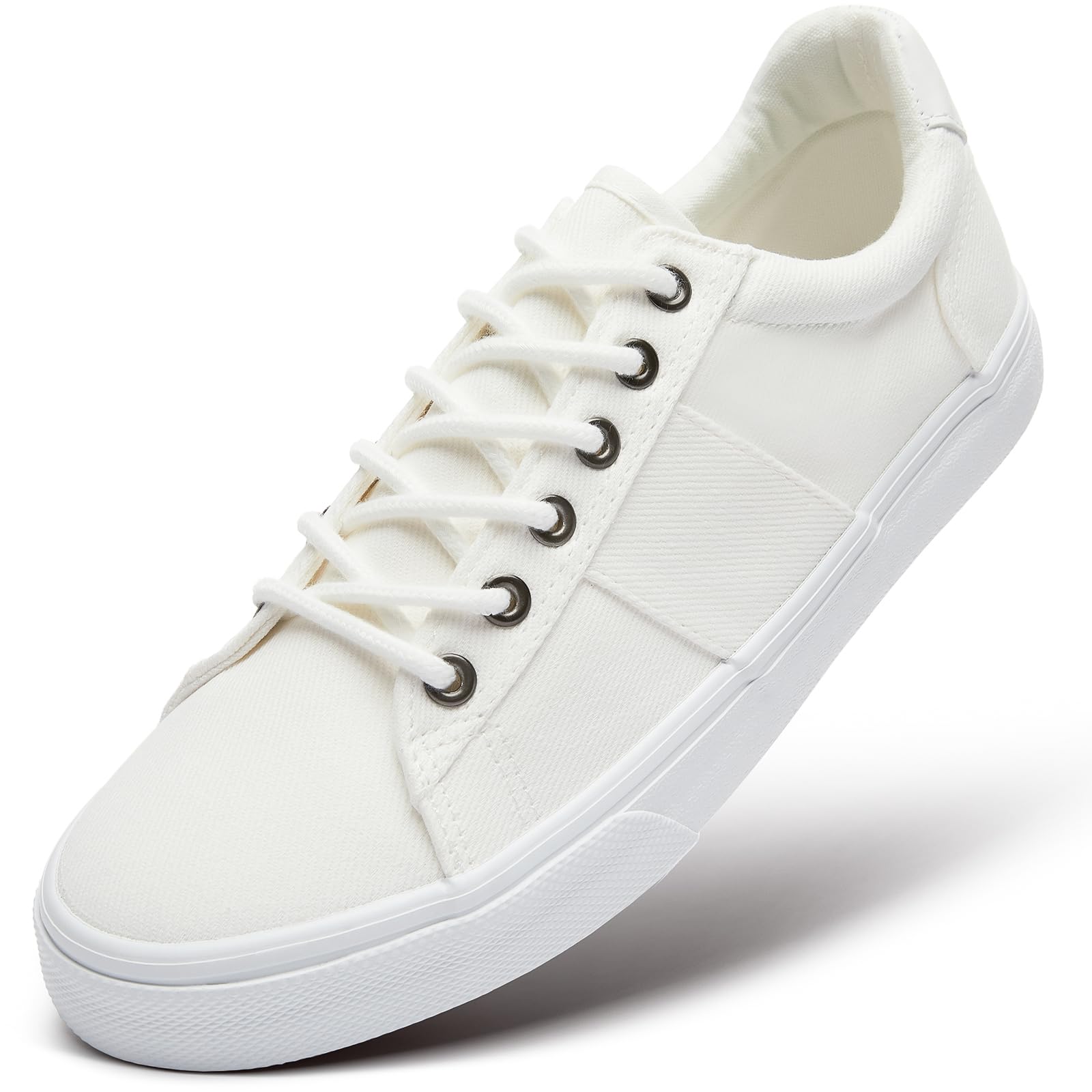 Sapatos Zgr, Tênis De Lona, Cano Baixo, Cadarço, Casuais, Brancos, Masculinos