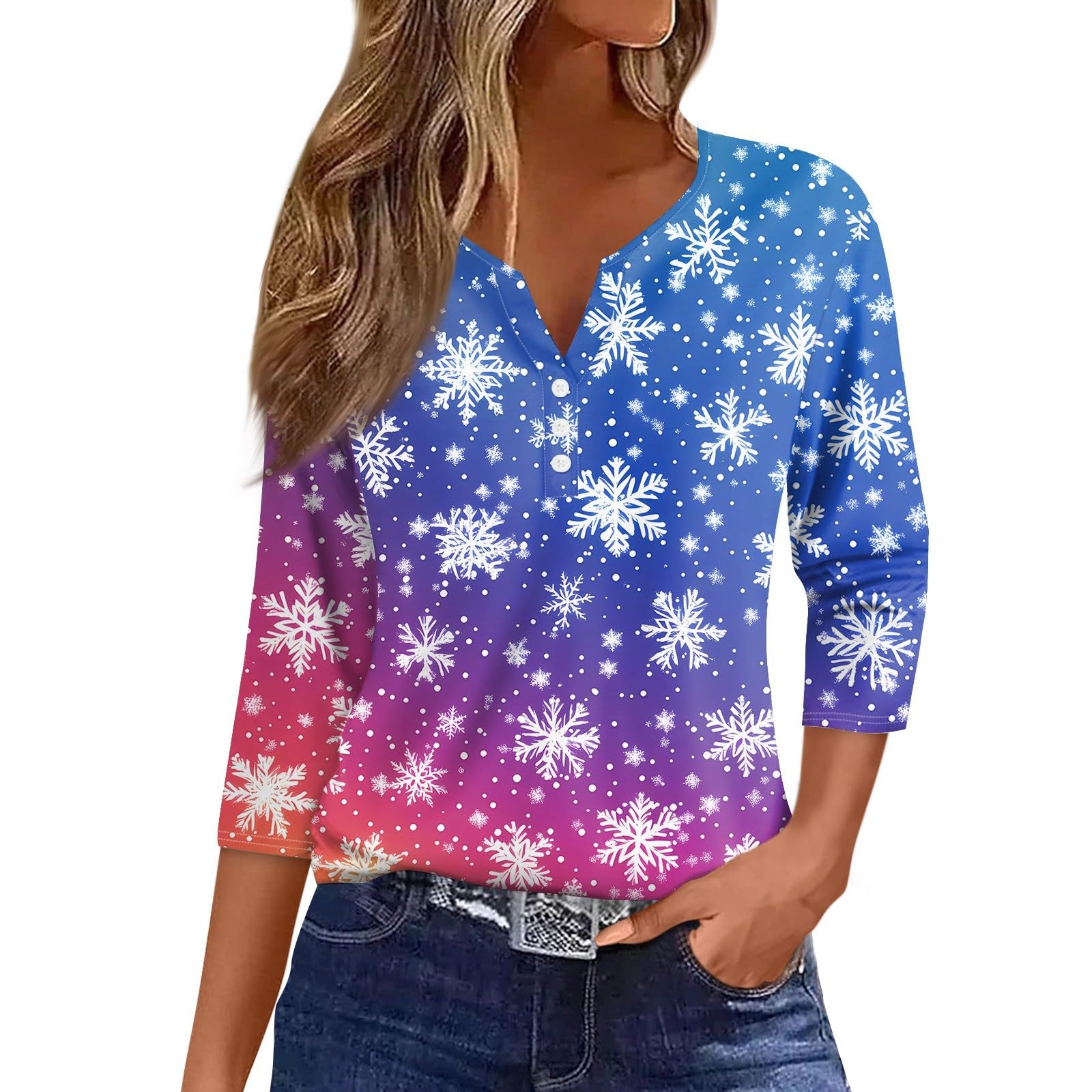 Suéteres De Natal Feios Cotecram 2024 Femininos De Manga 3/4