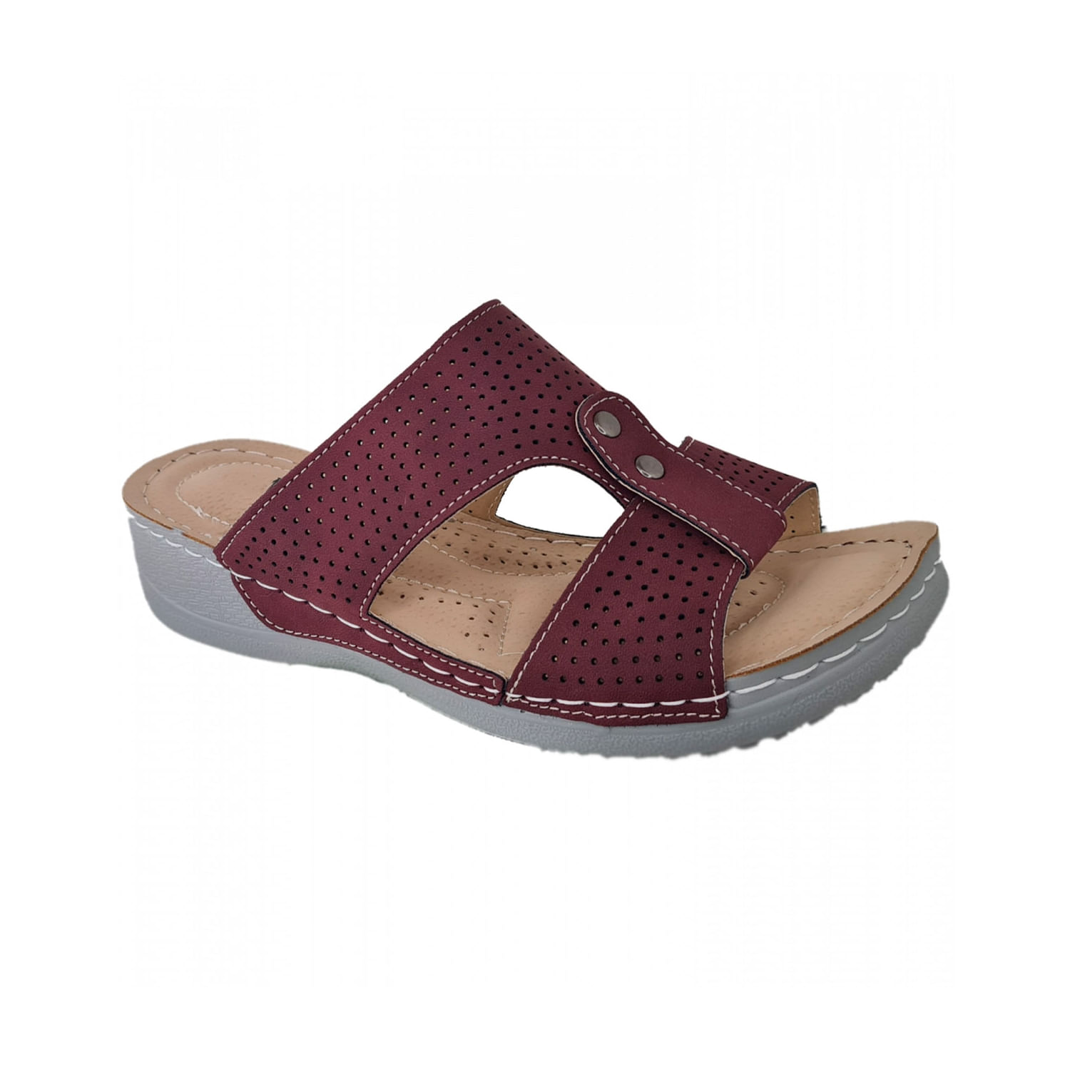 Sandália Chala Comfortable Classic Light Burgundy Para Mulheres