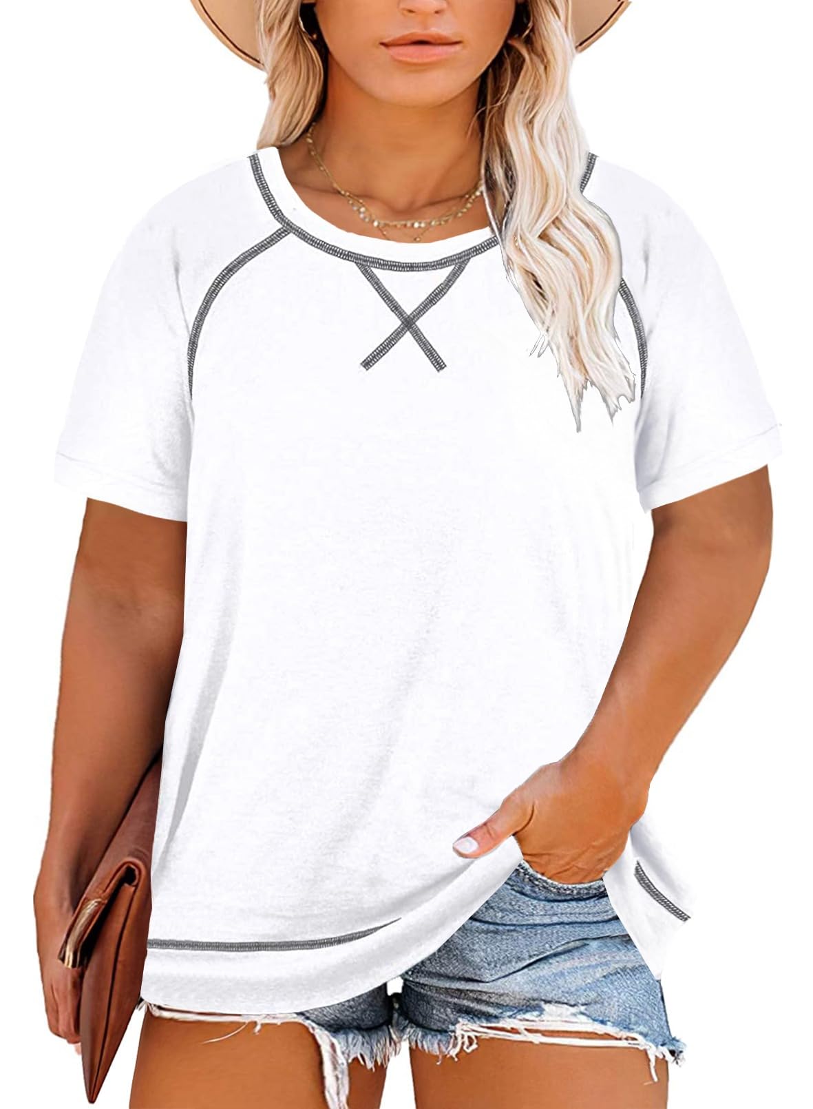 Blusa Túnica Happy Sailed Summer De Manga Curta Plus Size 3x Branca