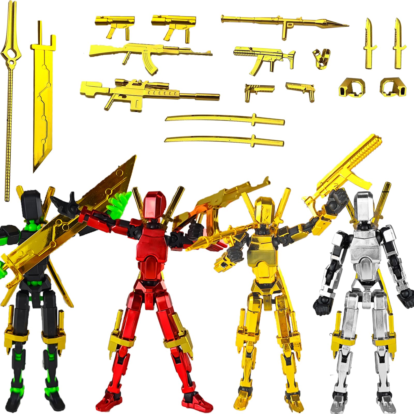 Action Figure Pkghokids T13 Com Acessórios E Brinquedos Impressos Em 3d