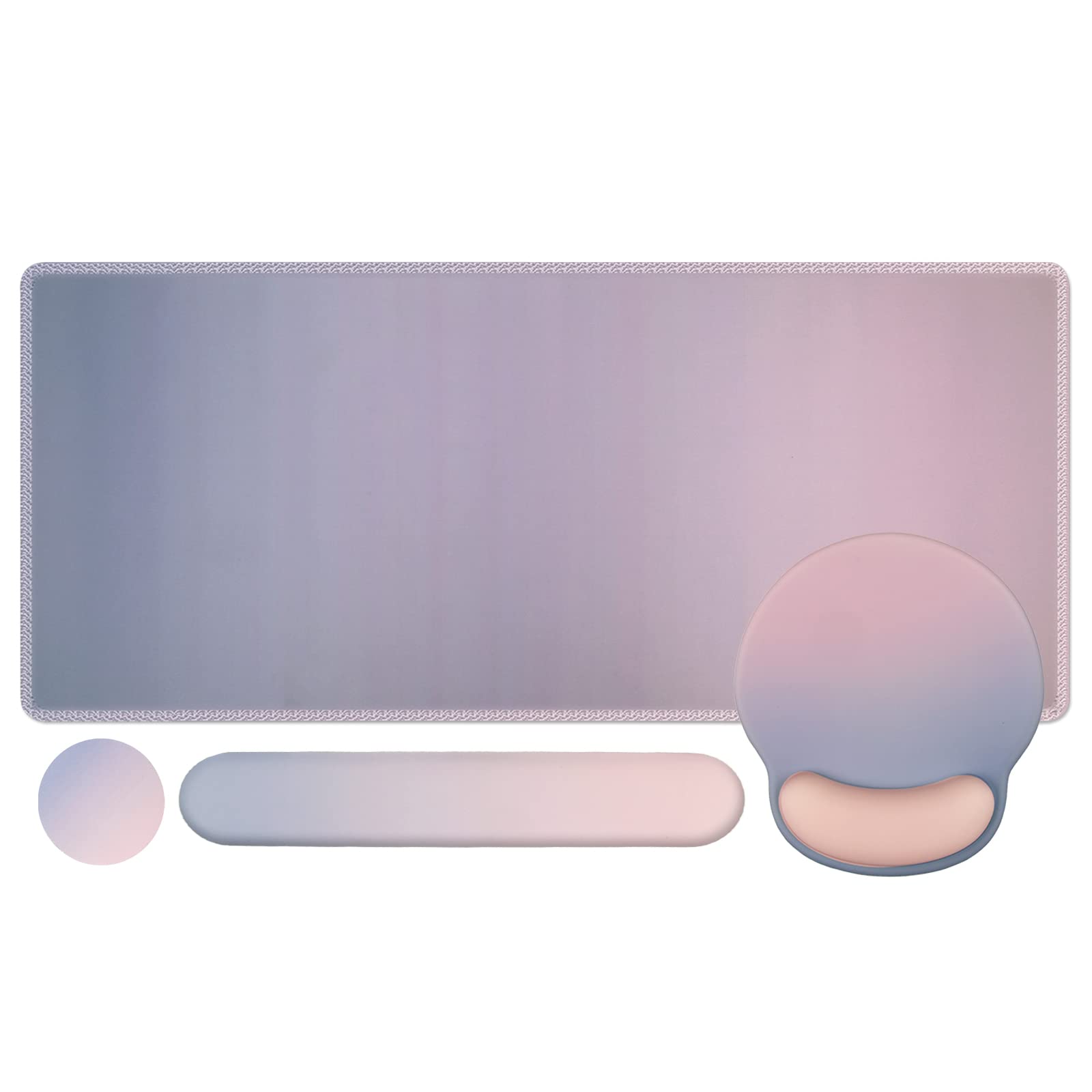 Tapete De Mesa Rosa Grande Para Mouse Pad Icasso Com Apoio De Pulso E Porta-copos