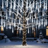 Luzes De Natal Zpqbeye Meteor Shower 24-tube 576 Leds