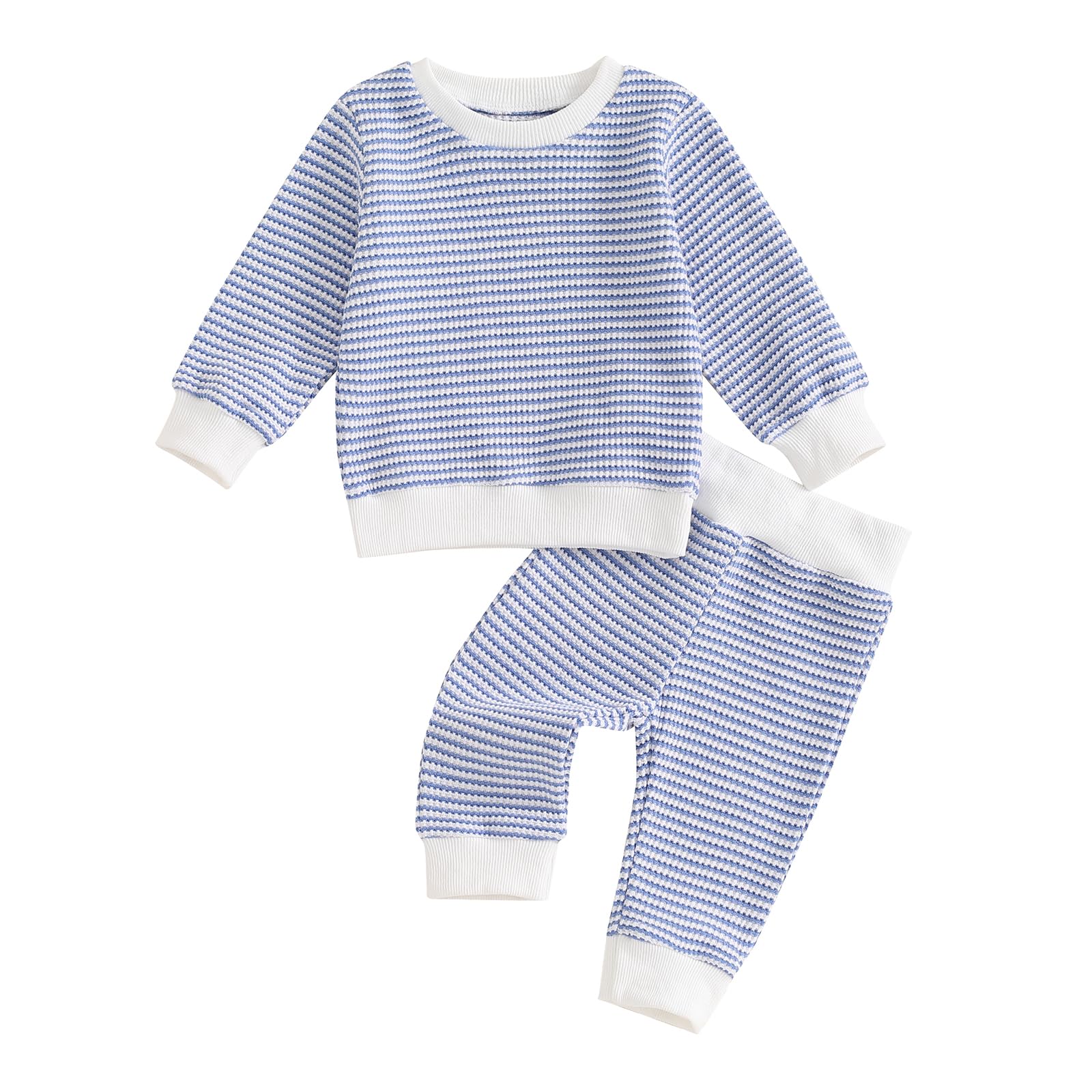 Conjunto De Roupas Zaxarra Baby Boy Waffle Sweatshirt Com Calças 12-18m