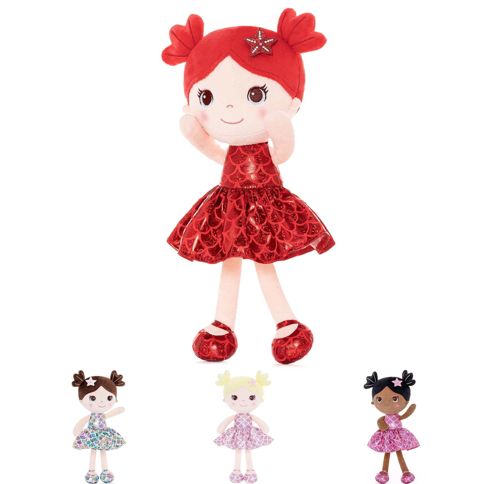 Boneca De Pano Lazada Ocean Princess, 30 Cm Com Saia De Peixe