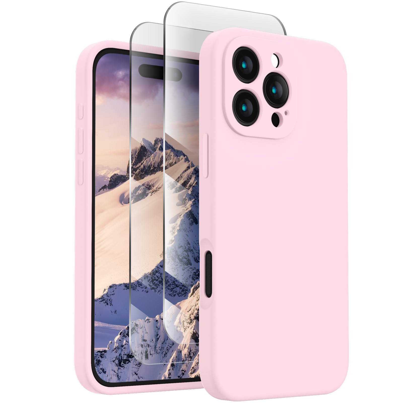 Capa De Telefone Firenova Silicone Para Iphone 16 Pro Max Chalk Pink