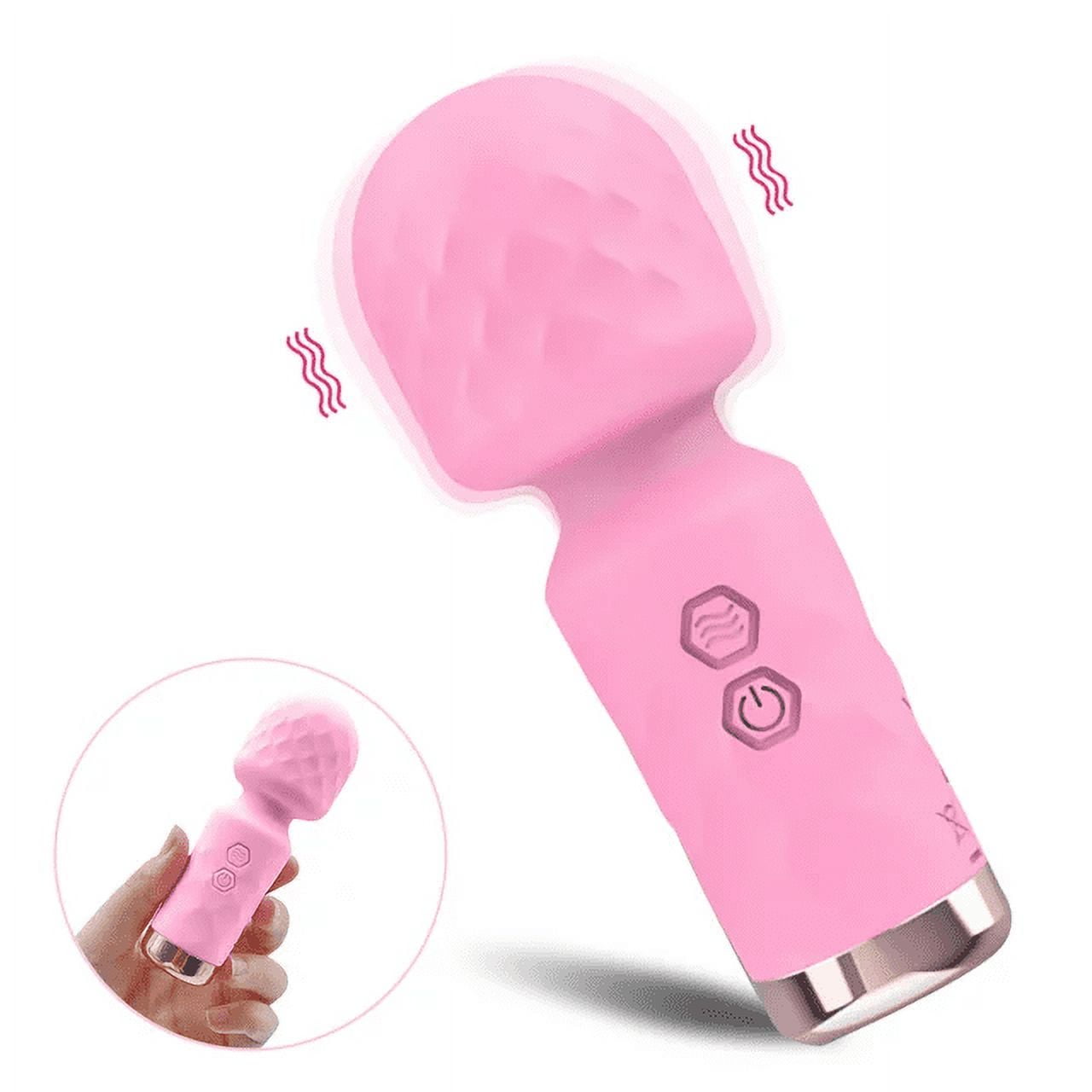 Mini Vibrador Recarregável Para Massageador De Varinha 10 Modos Rosa
