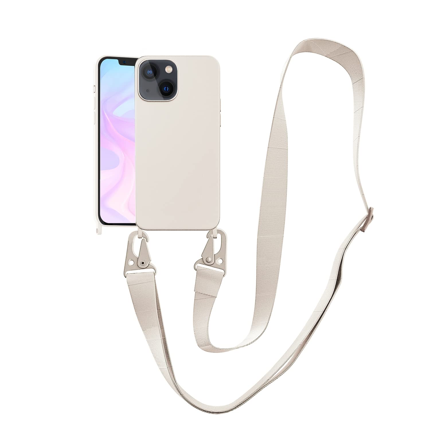 Capa De Telefone Voodirop Compatível Com Iphone 16 Plus Com Cordão