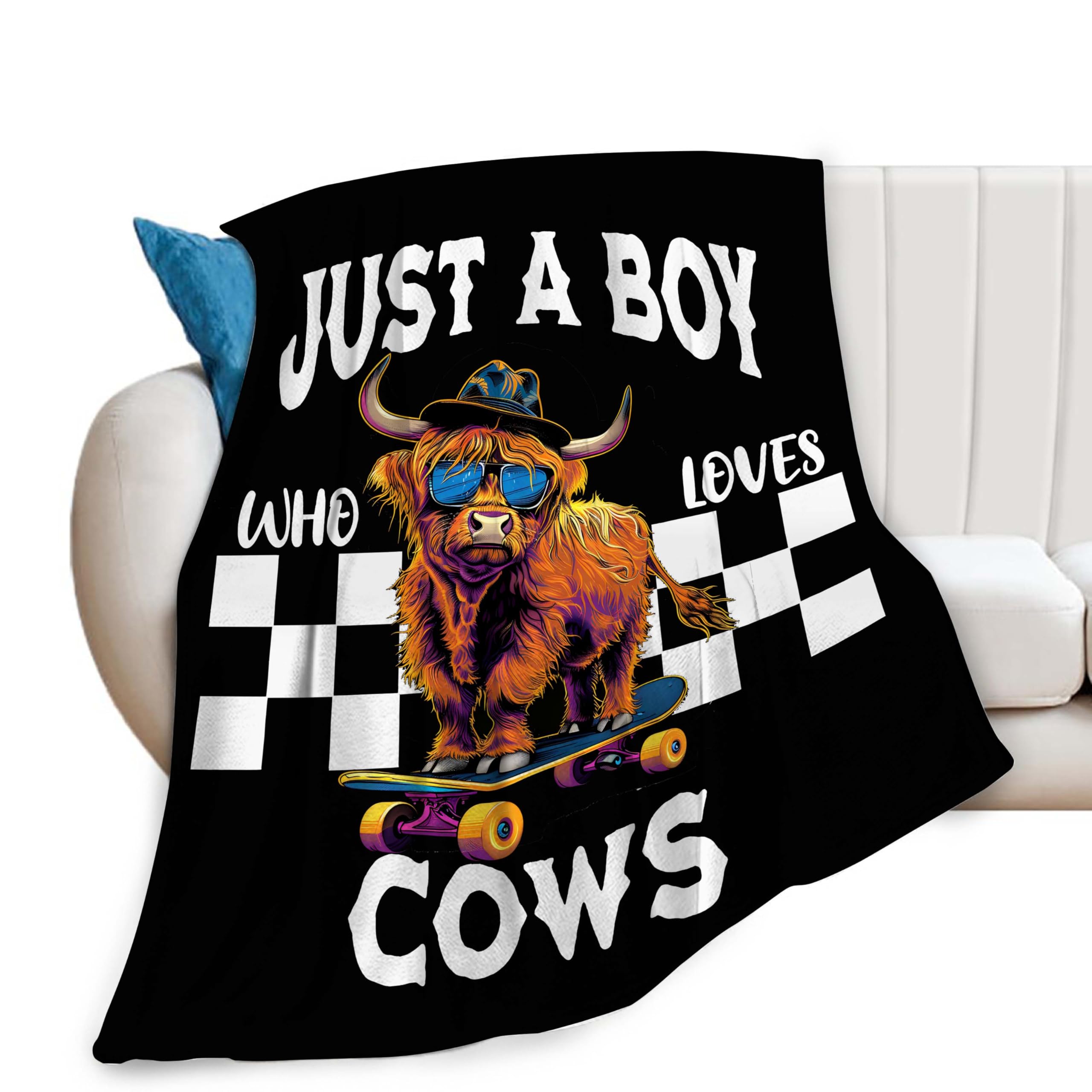 Cobertor Sweetfox Just A Boy Who Love Cows Flanela 100x125cm