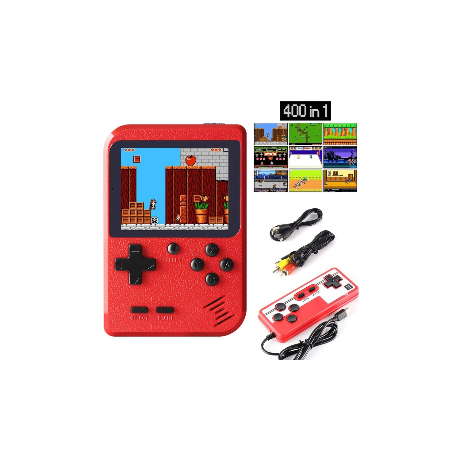 Console De Jogos Portátil 400 Em 1 Com Tela Colorida De 3 Polegadas