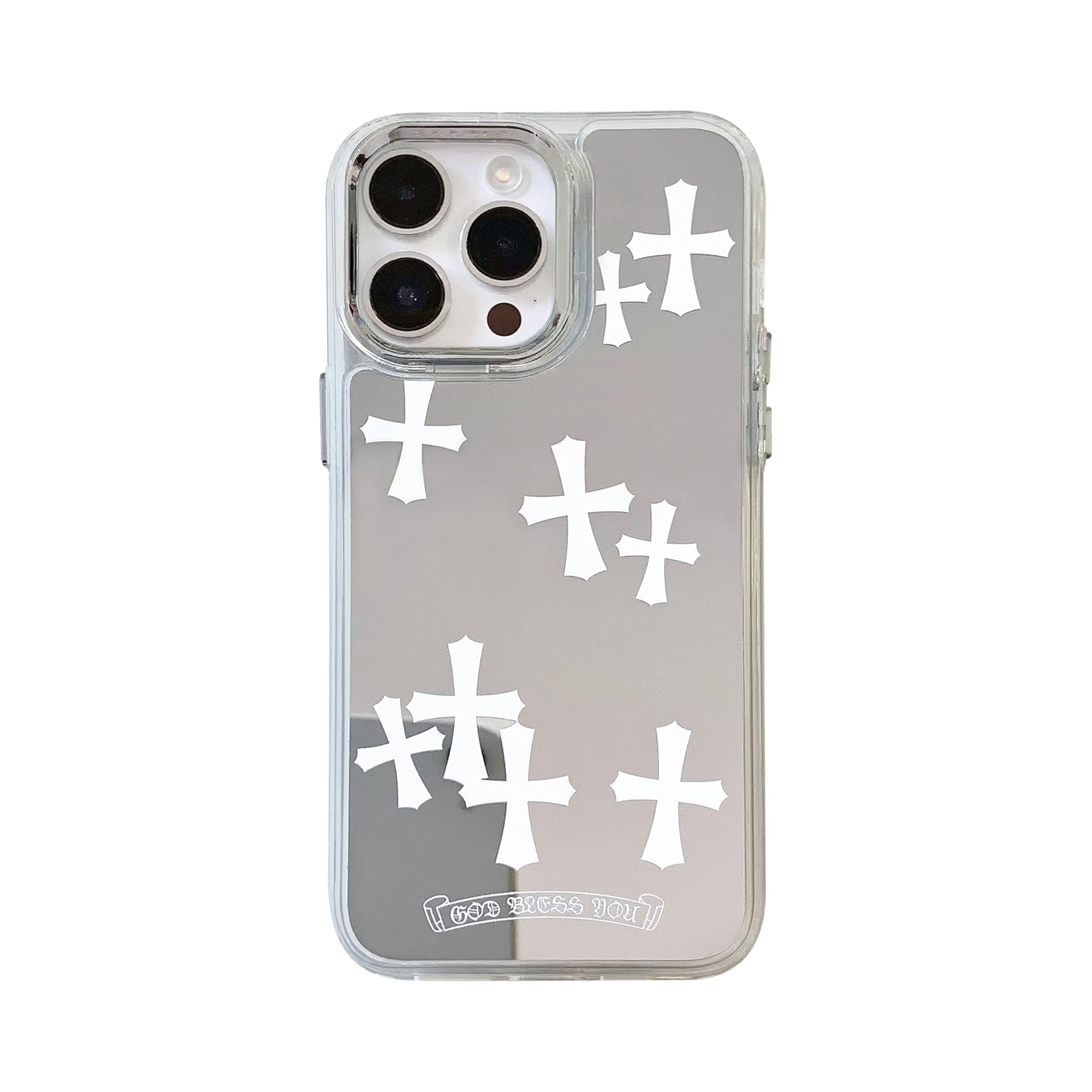 Capa De Telefone Ezyuzy Bless Cross Para Iphone 15 Pro Max Branca
