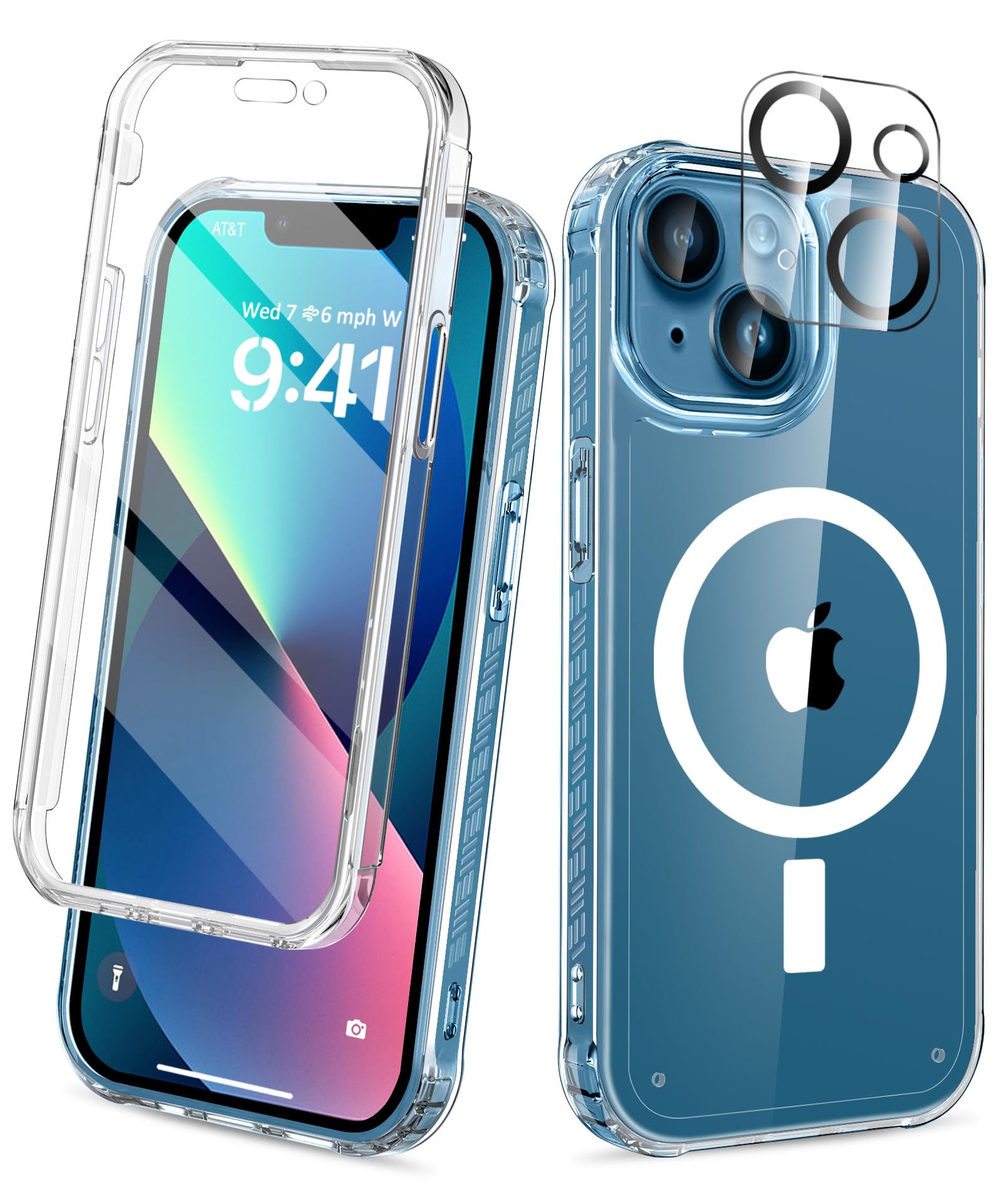 Capa De Telefone Banlea Magnetic Para Iphone 13 De 6,1 Polegadas Com Protetor De Tela