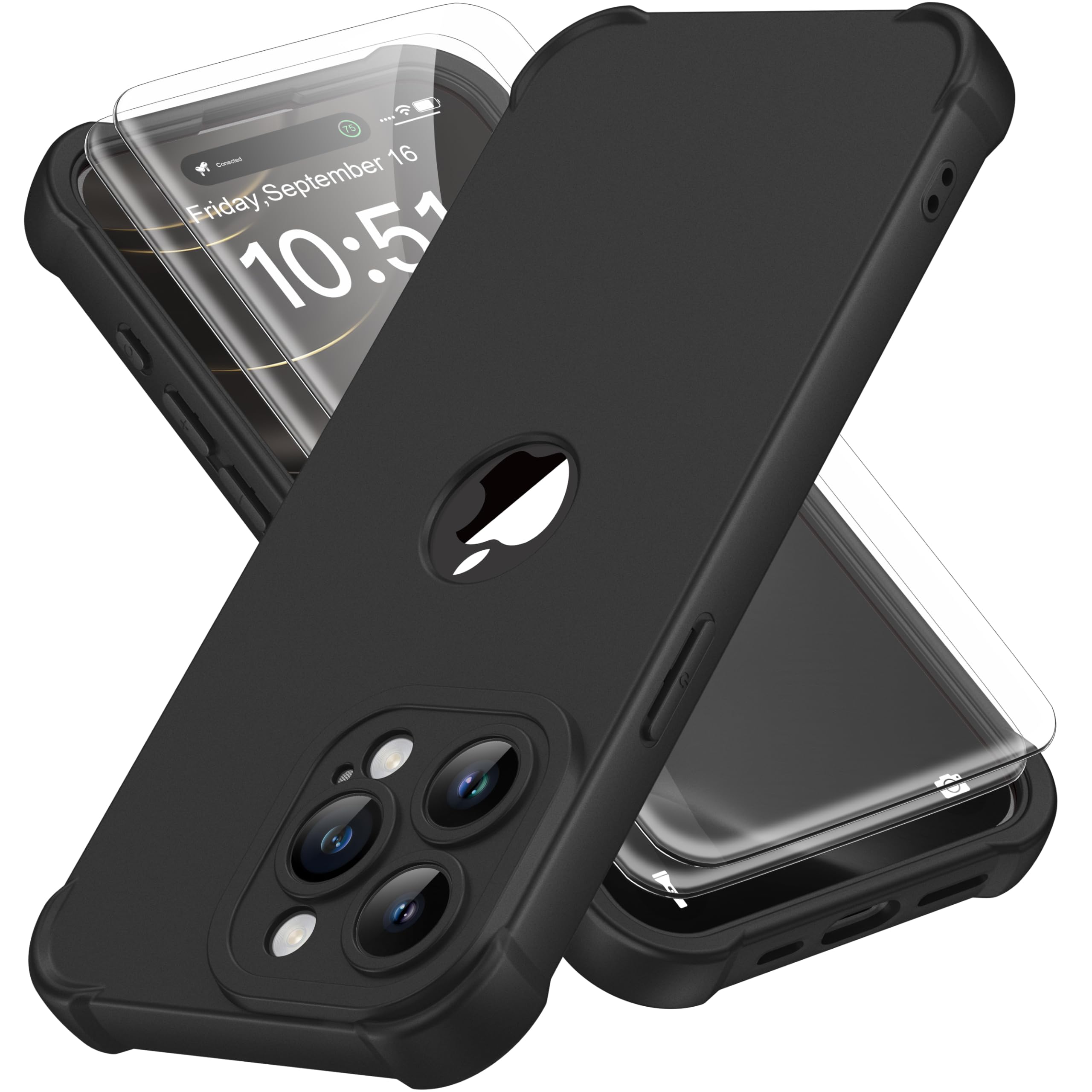 Capa De Telefone Oretech Para Iphone 15 Pro Max Com 2 Protetores De Tela