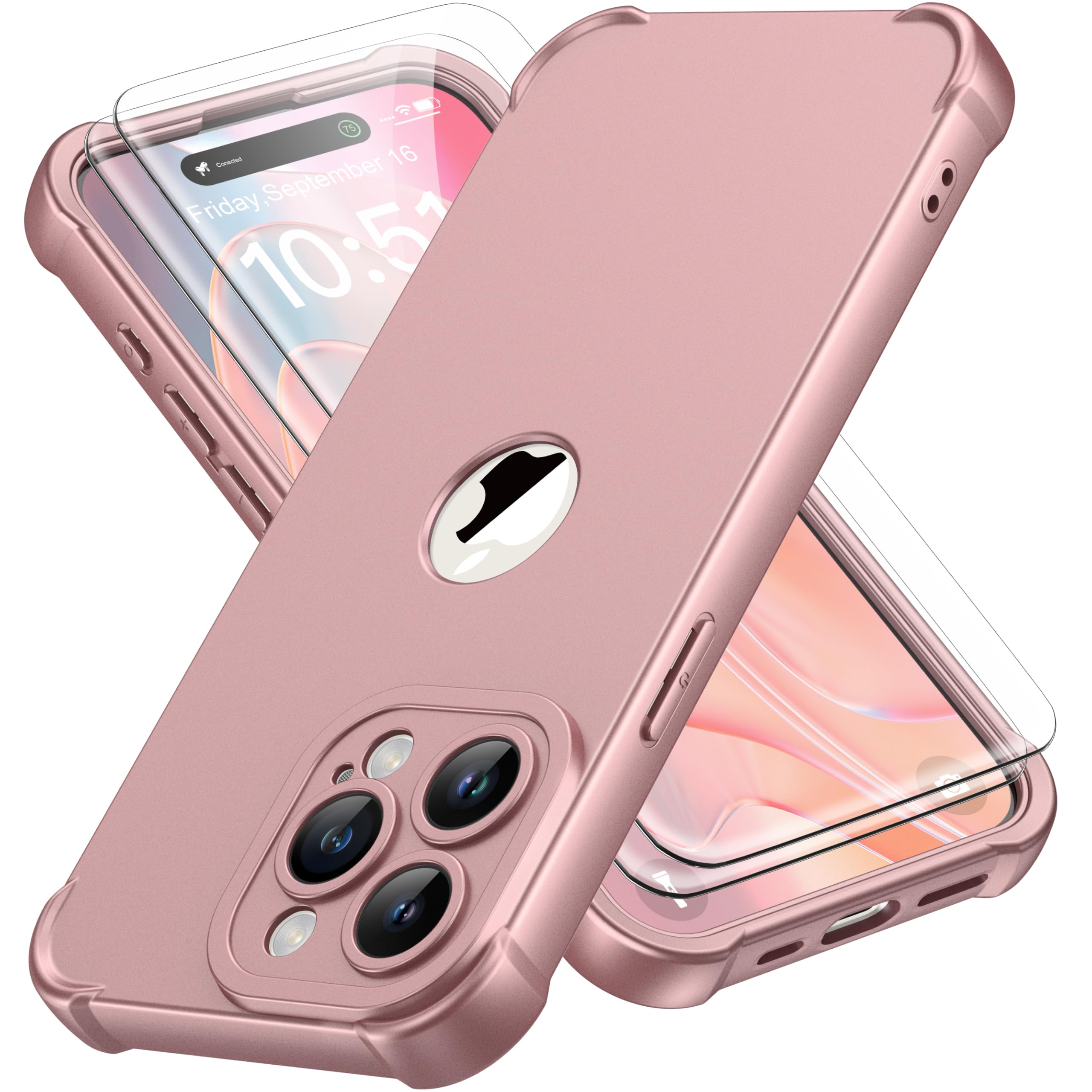 Capa De Telefone Oretech Para Iphone 15 Pro Max Com 2 Protetores De Tela