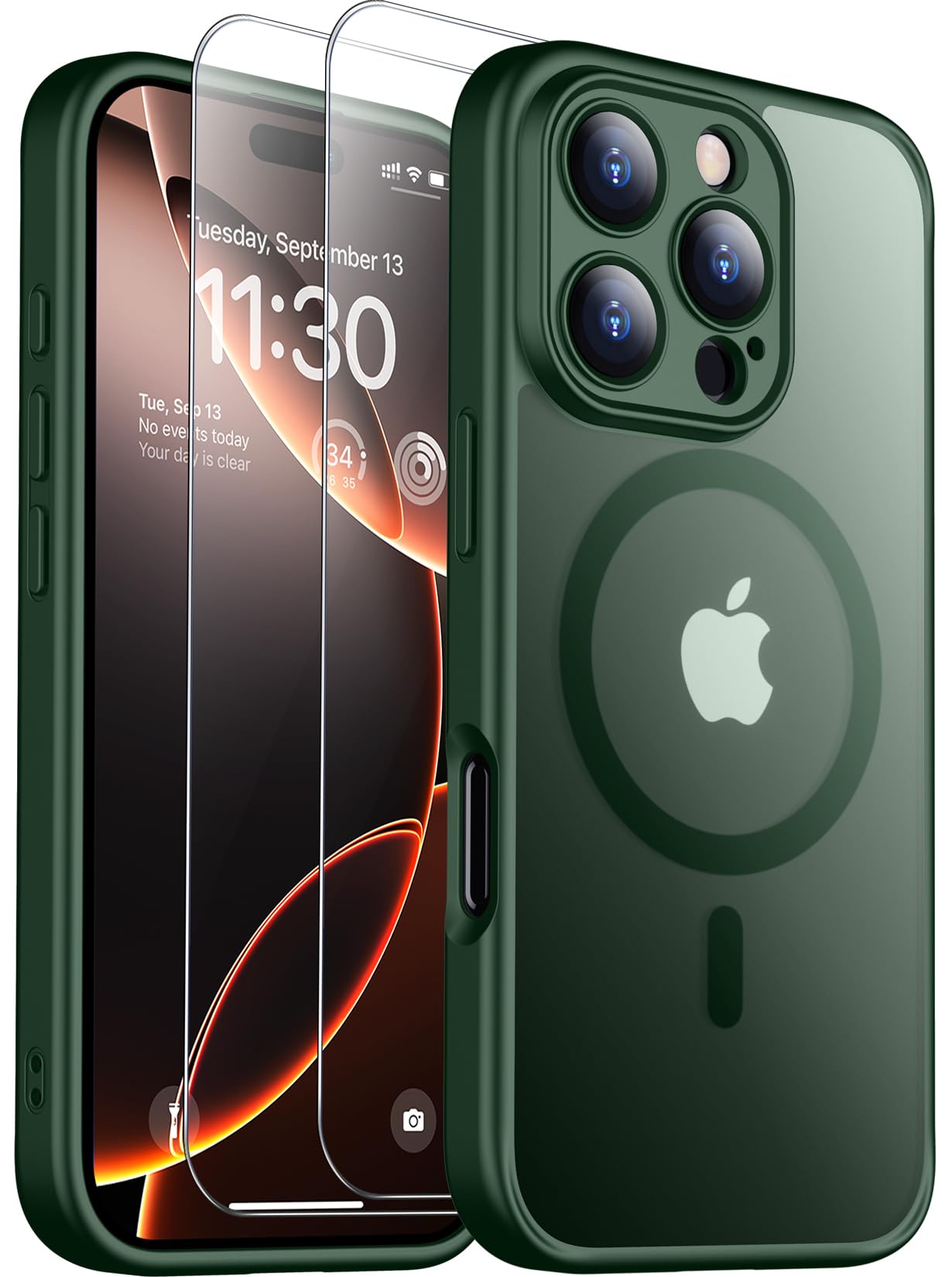 Capa De Telefone Spidercase Magnética Para Iphone 16 Pro Max Verde