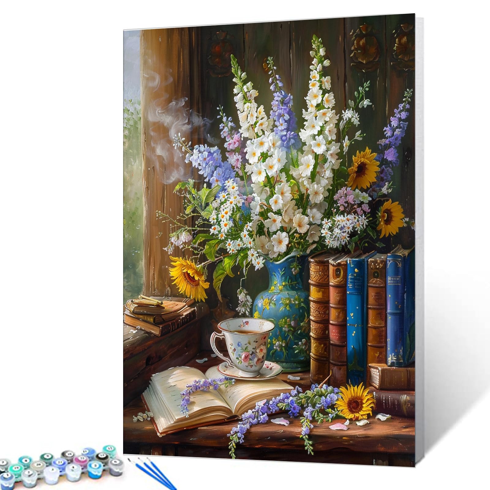 Kit Paint By Numbers Tema Do Livro Aihonmin Still Life 40x50cm