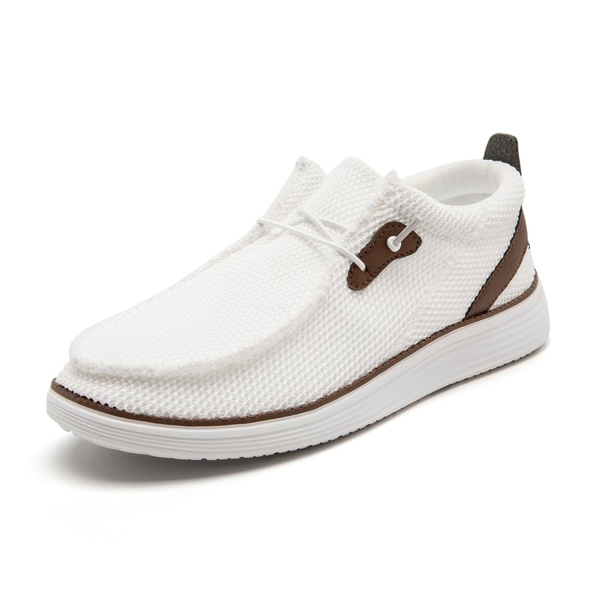 Sapatos Dlwkipv, Mocassins Masculinos, Tênis Sem Cadarço, Brancos