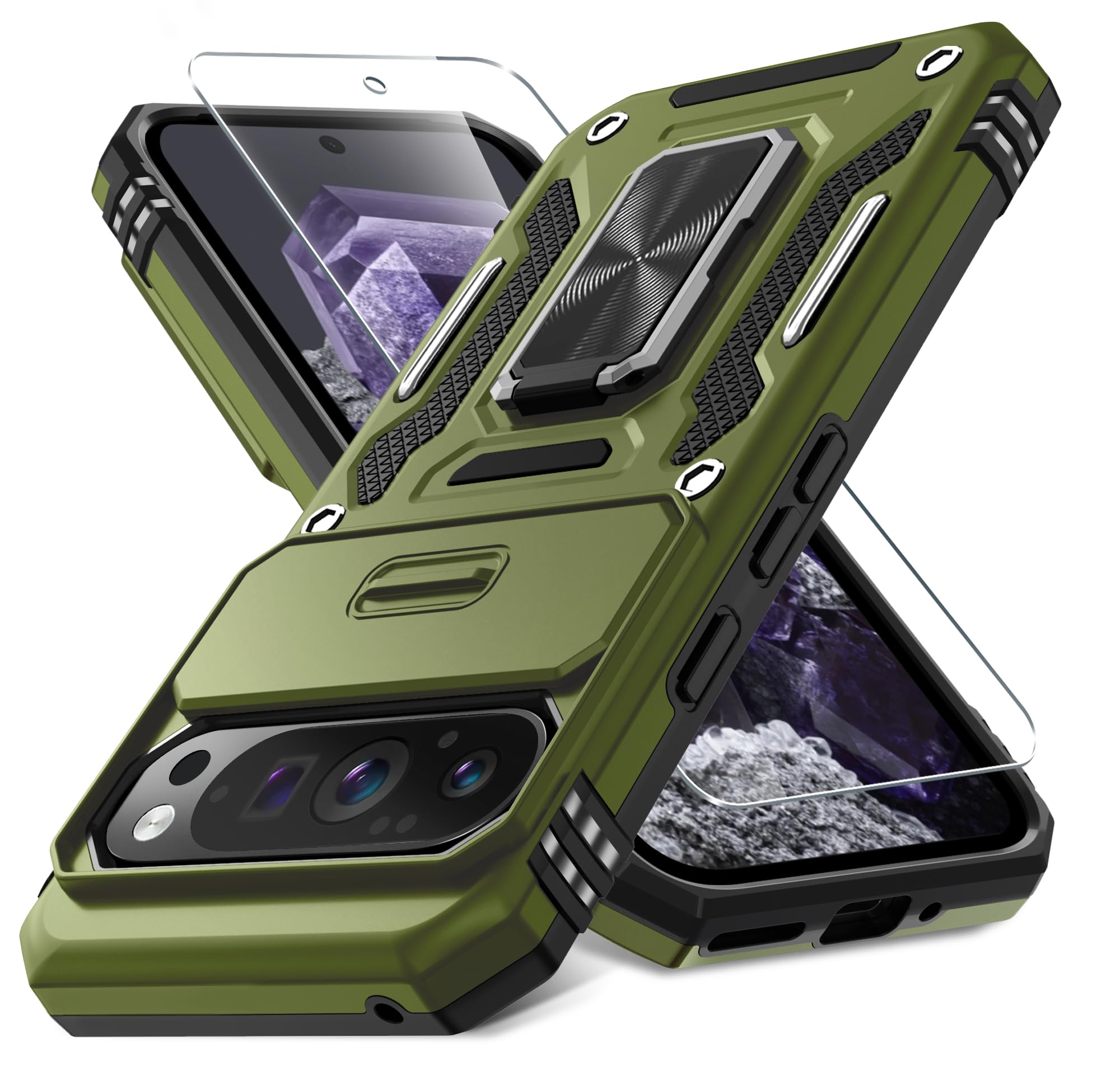 Capa De Telefone Deerlamn Para Google Pixel 9 Pro Xl Com Protetor De Tela