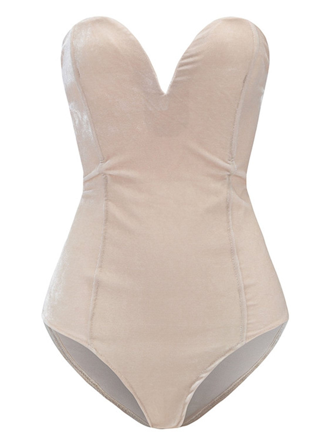 Macacão Feminino Clothink, Veludo Sem Alças, Playboy Bunny S