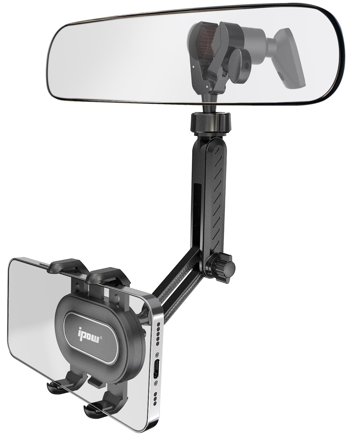 Espelho Retrovisor Ipow Para Suporte De Telefone De Carro De 360° Para 4-7 Polegadas