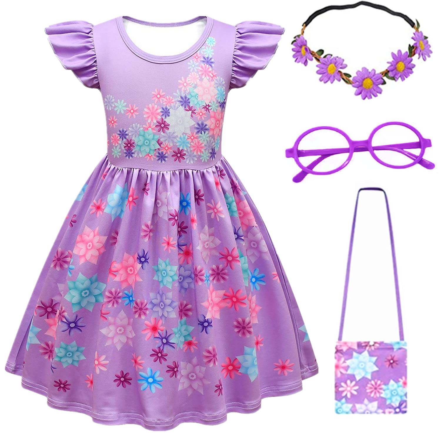 Vestido De Princesa Choadam Mirabel Para Meninas E Crianças Pequenas
