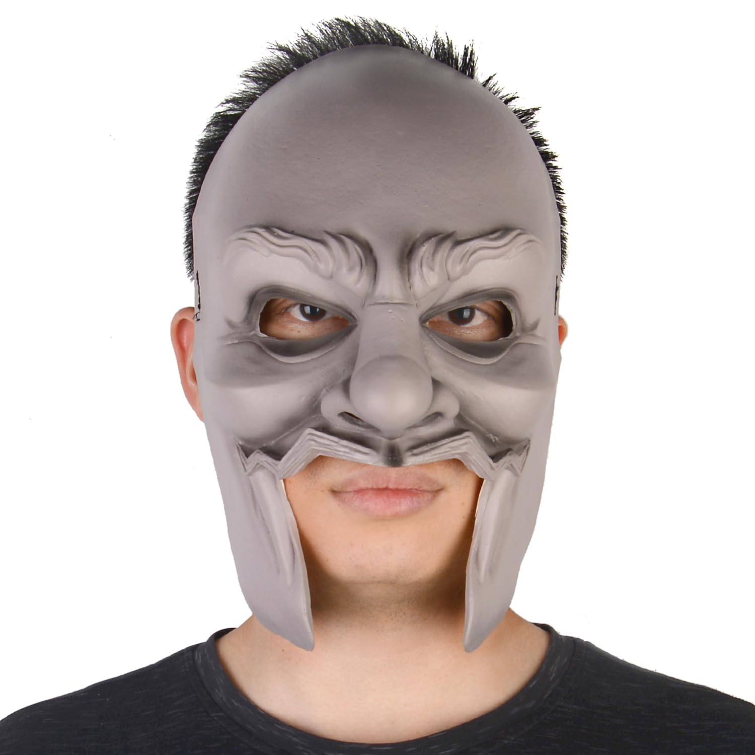 Máscara De Cosplay Hugoutdoor Uncle Wrestler, Acessório Realista De Gladiador De Látex De Halloween De Meia Face (c)...