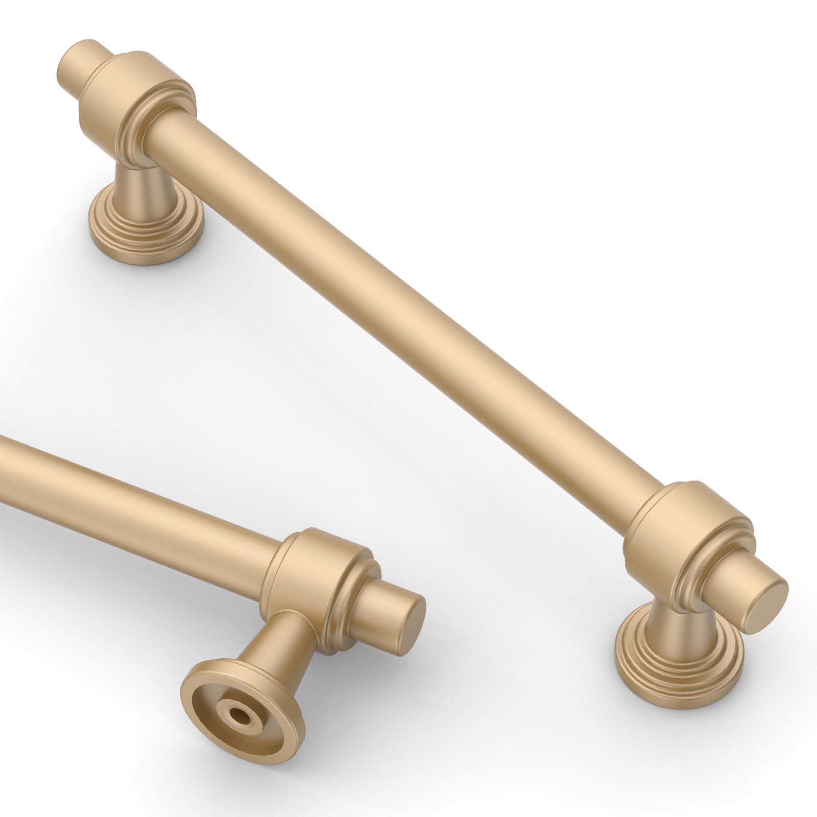 Cabinet Pulls Asidrama, Pacote Com 10 Unidades, Liga De Ouro Champanhe De 128 Mm