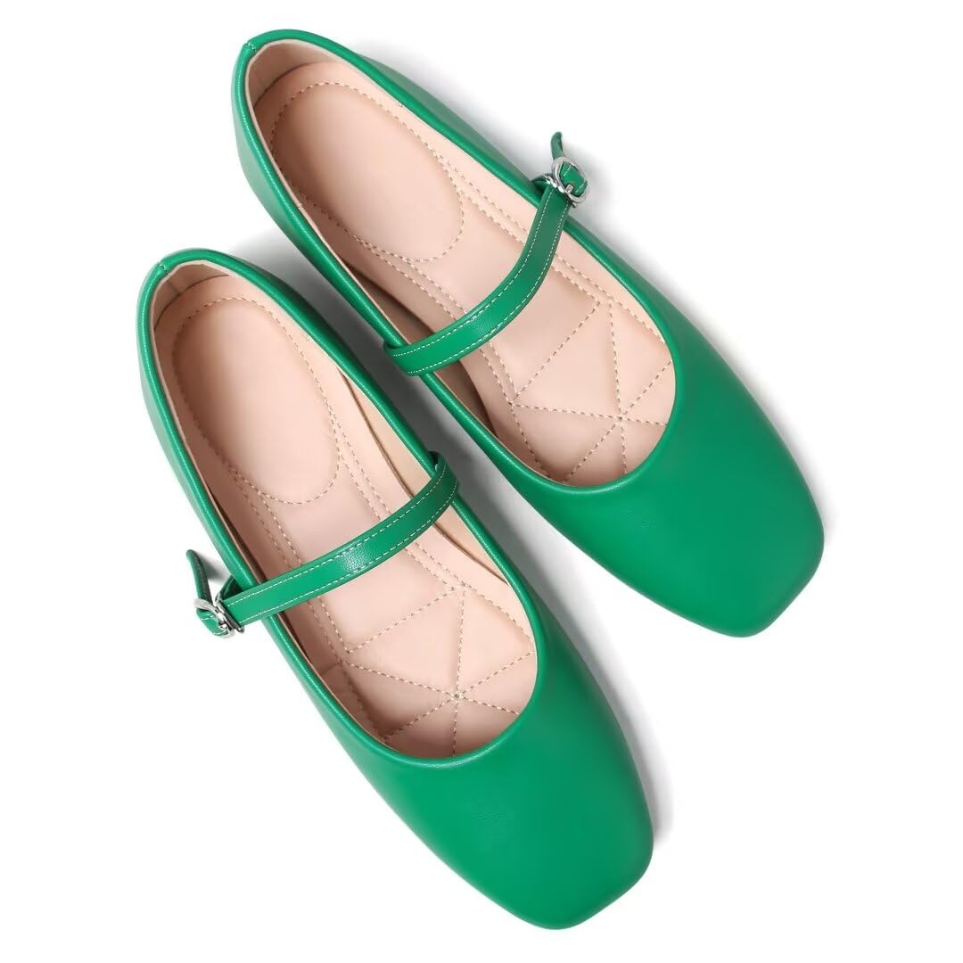 Ballet Flats Stunner Stunner Para Mulheres Mary Jane Green 40 (7,5)