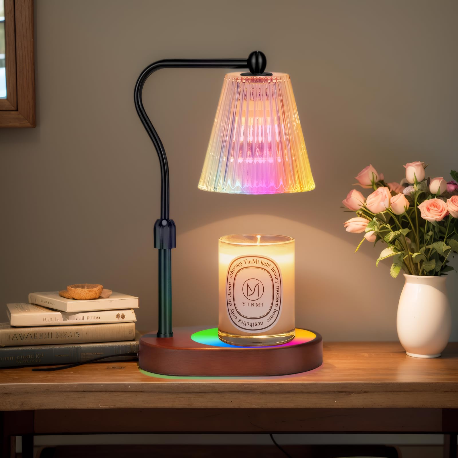 Lâmpada De Aquecimento De Velas Engpure Com 7 Cores De Led E Temporizador