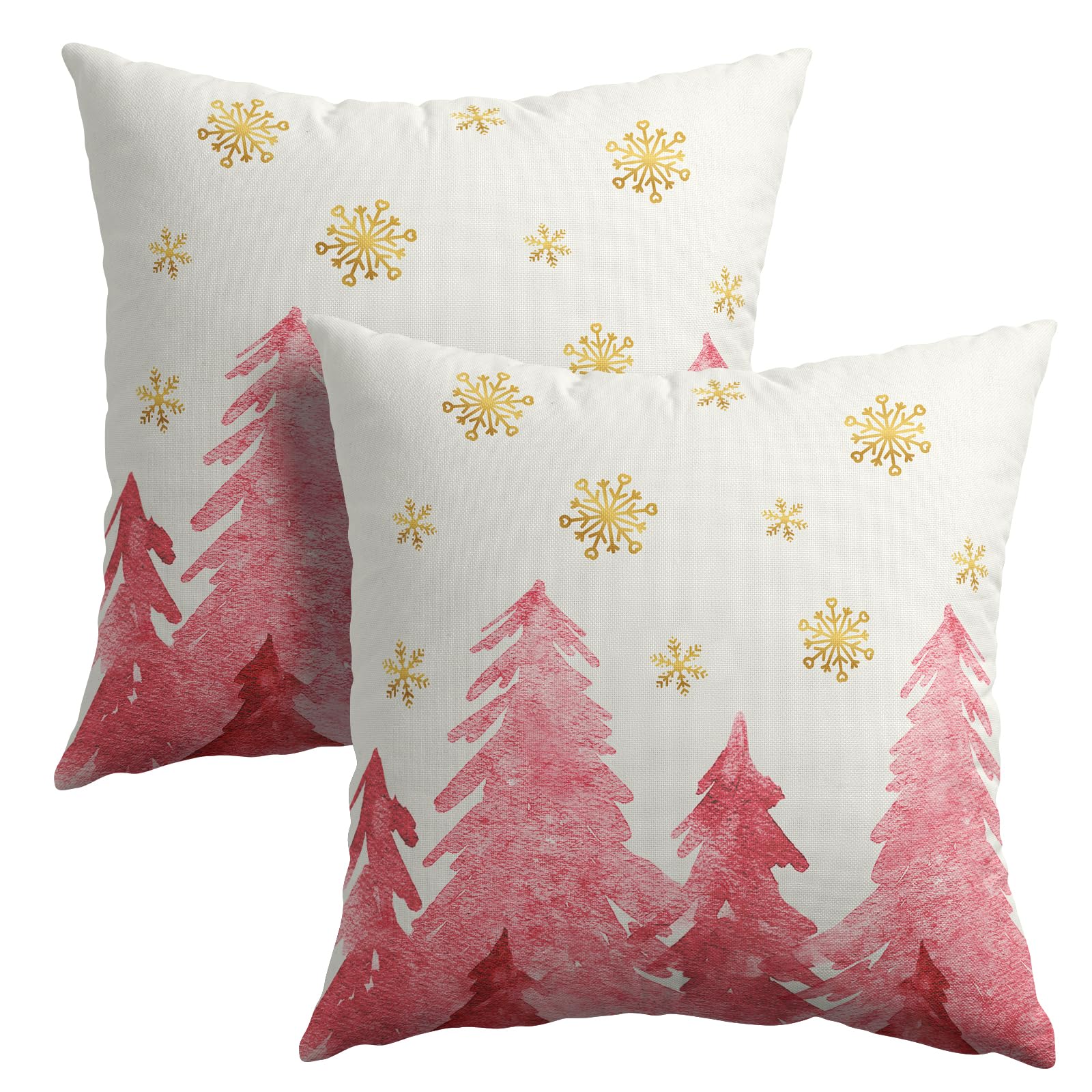 Capa De Almofada Granbey Christmas Tree 60x60cm Rosa