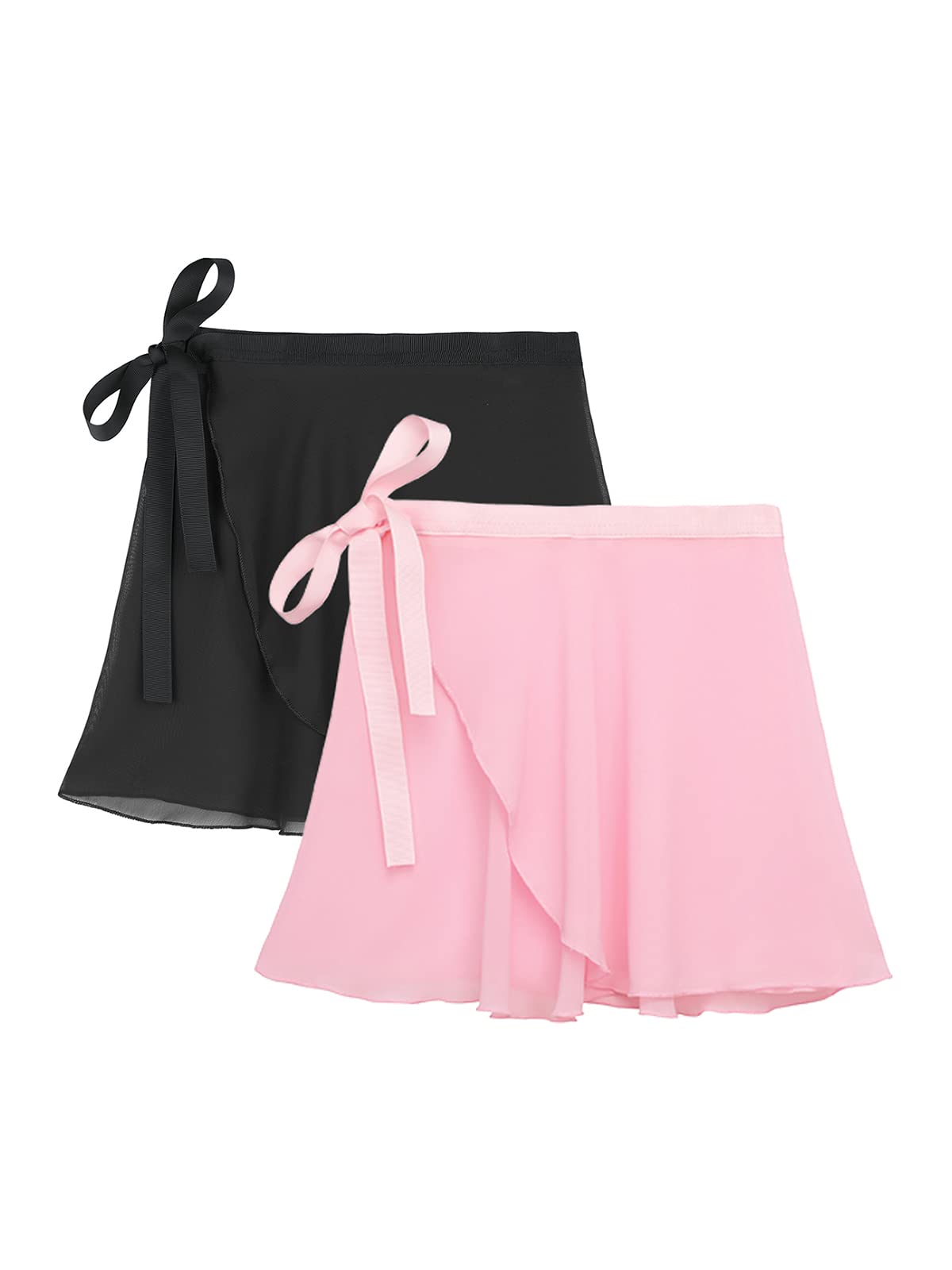 Saia De Balé Century Star Para Mulheres E Meninas, Chiffon, Preta E Rosa