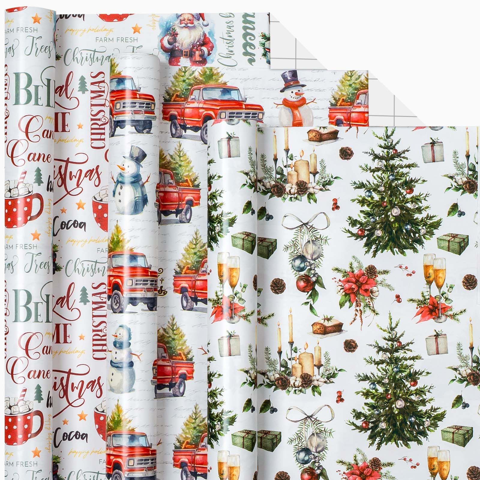 Papel De Embrulho Mimuti Christmas 3 Rolls 43cm X 5m