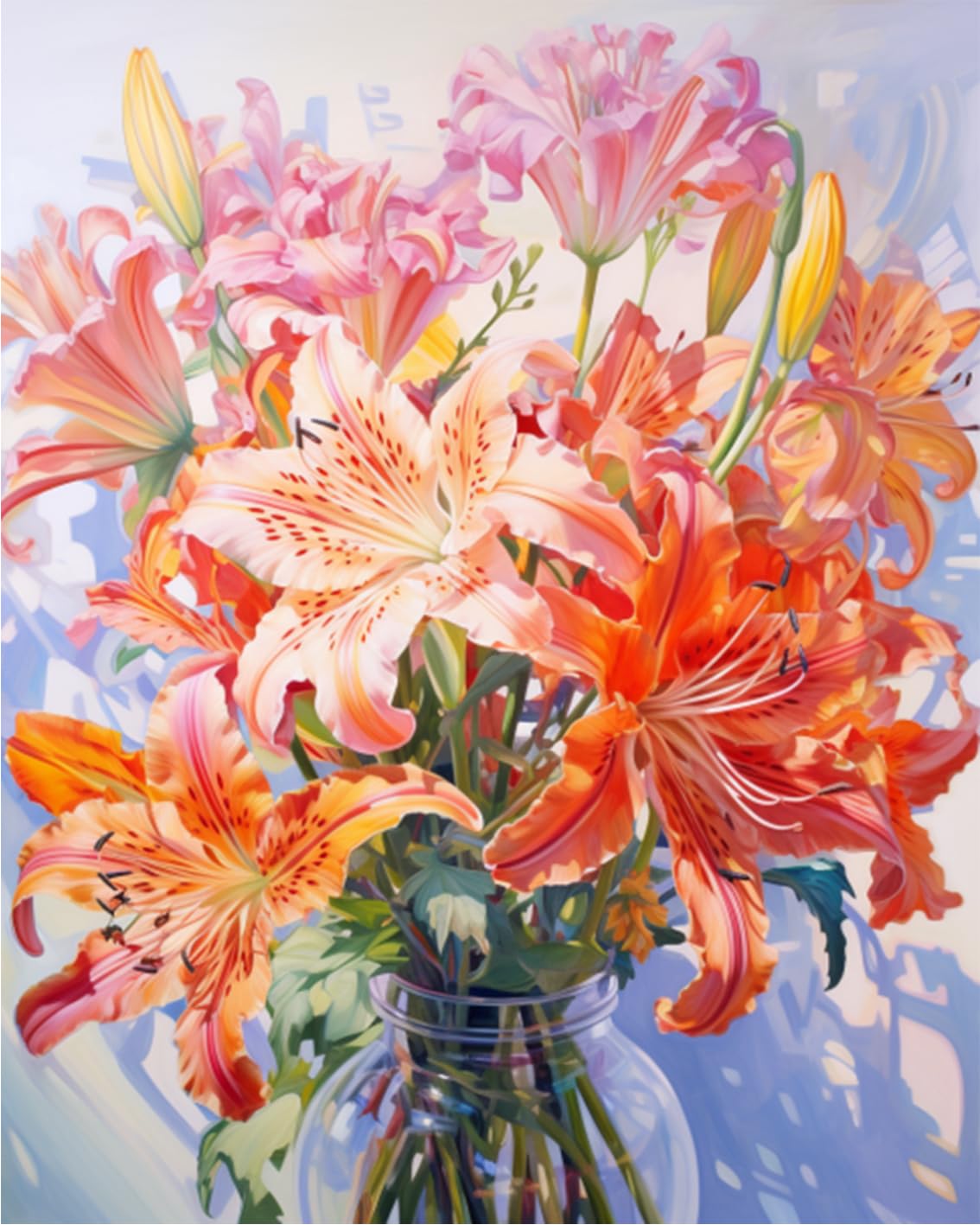 Kit Paint By Numbers Tucocoo Flowers Em Vaso Para Todas As Idades