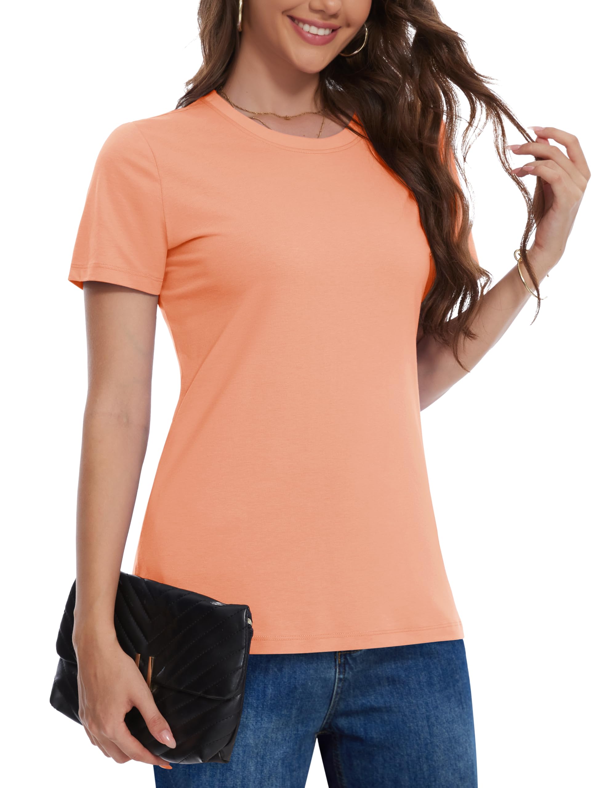 Sun Shirts Yucolen Para Mulheres Camiseta De Algodão Com Gola Redonda Upf 50+