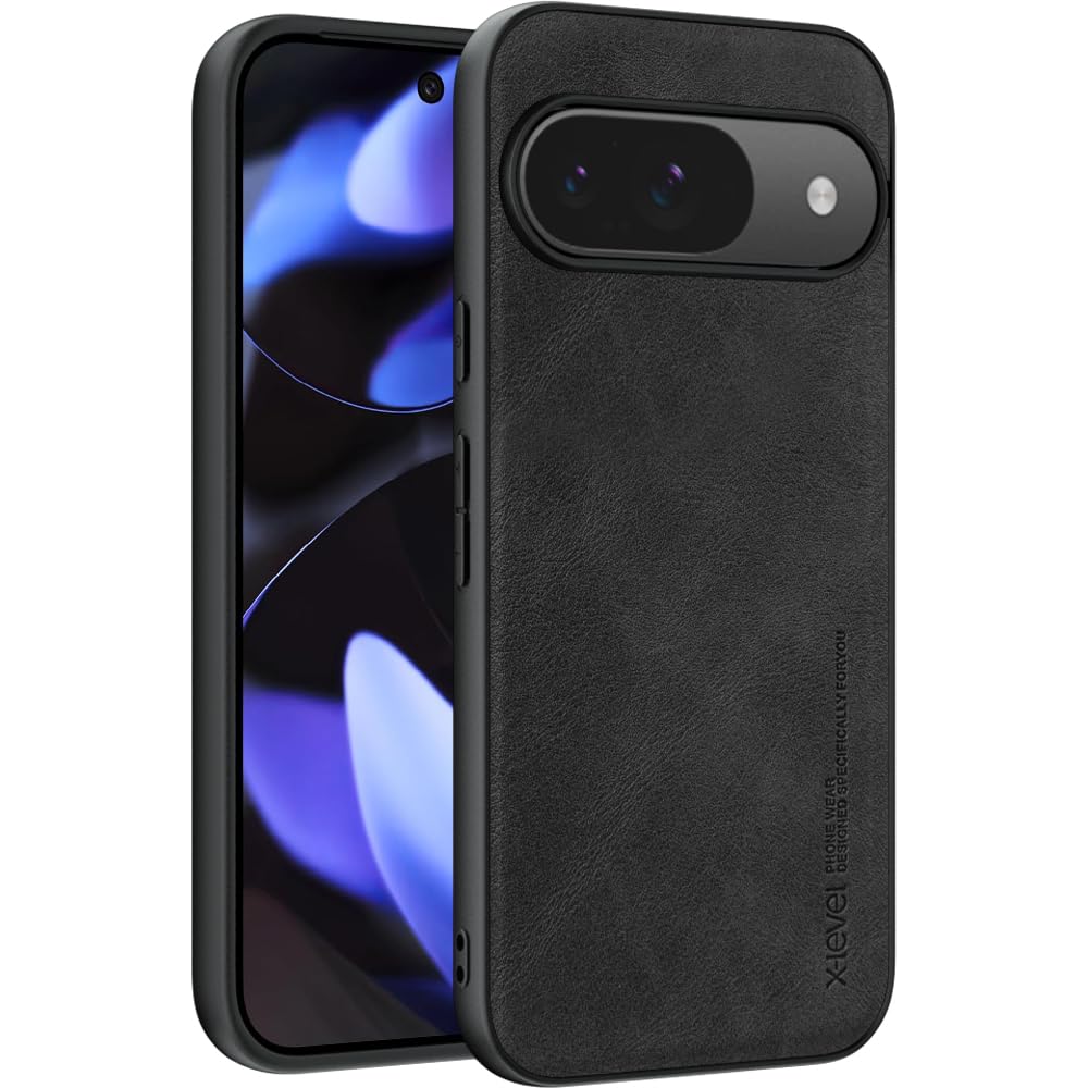 Capa De Telefone X-level Para Google Pixel 9/9 Pro Em Couro Pu Preta