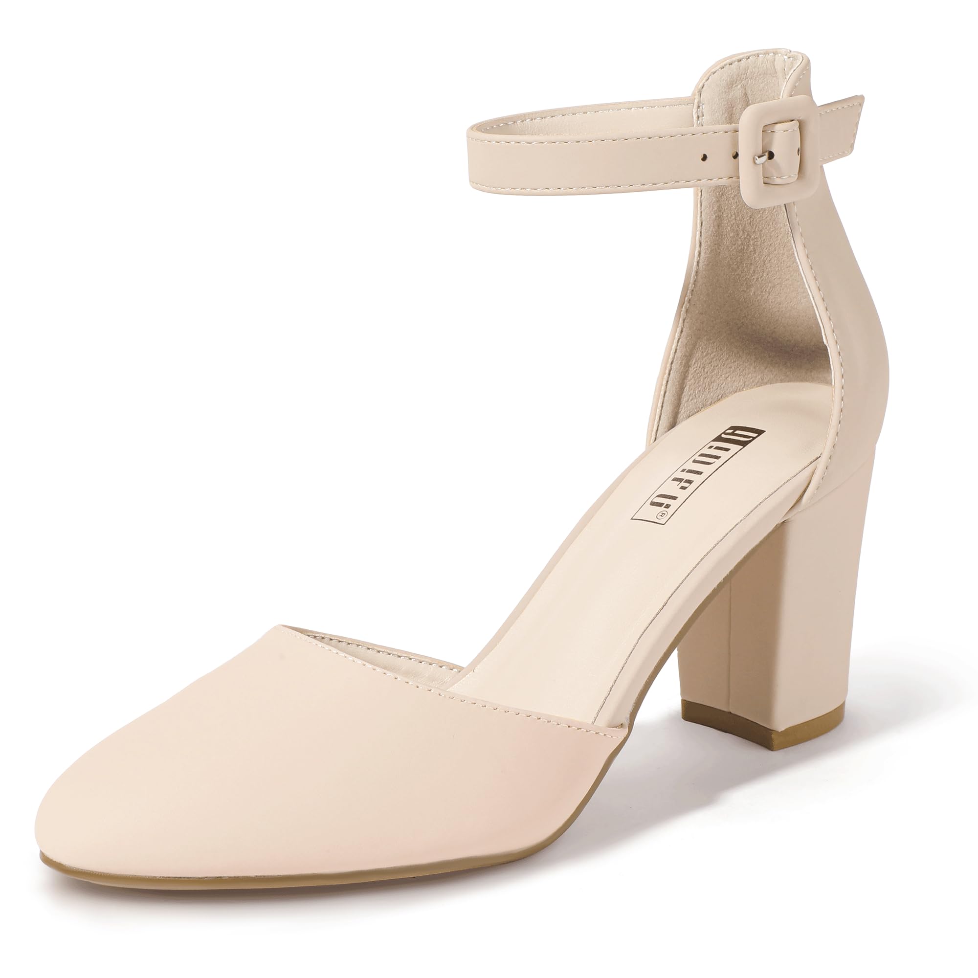 Saltos Idifu In3 Nude Nubuck Closed Toe High Chunky Block 8.5