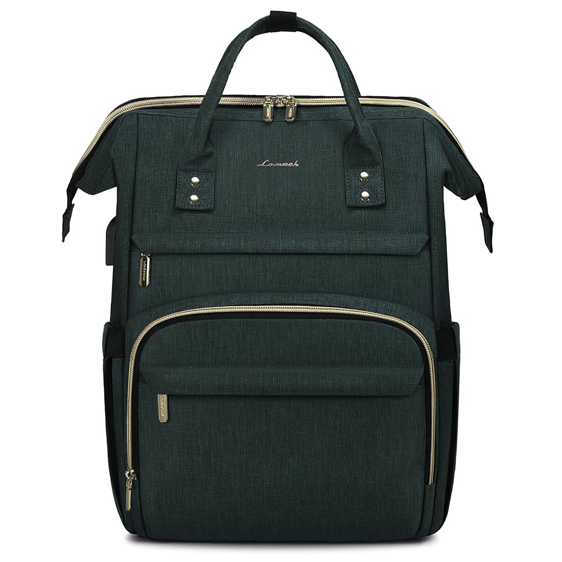Mochila Para Laptop Lovevook Para Mulheres De 15,6" Impermeável Verde Escuro