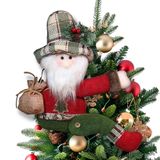 Topper De Árvore De Natal Chmoart Santa Claus Plush 30cm