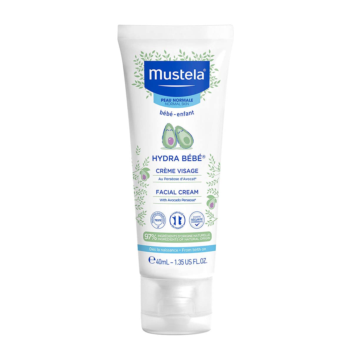 Creme Facial Mustela Hydra-bebe Com Abacate Orgânico 40ml