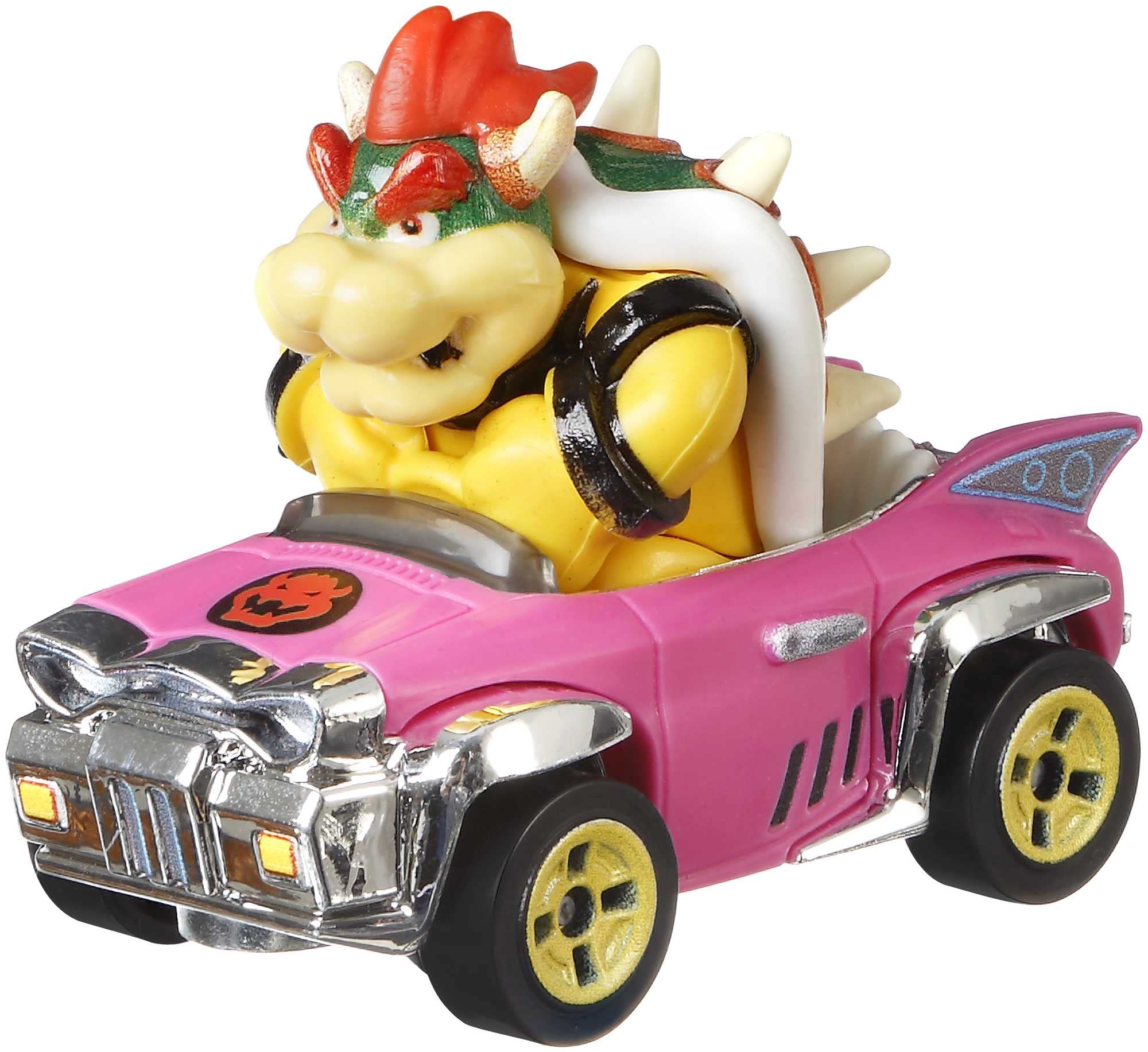 Veículo Fundido Sob Pressão Hot Wheels Mario Kart 1:64 Bowser Com Badwagon